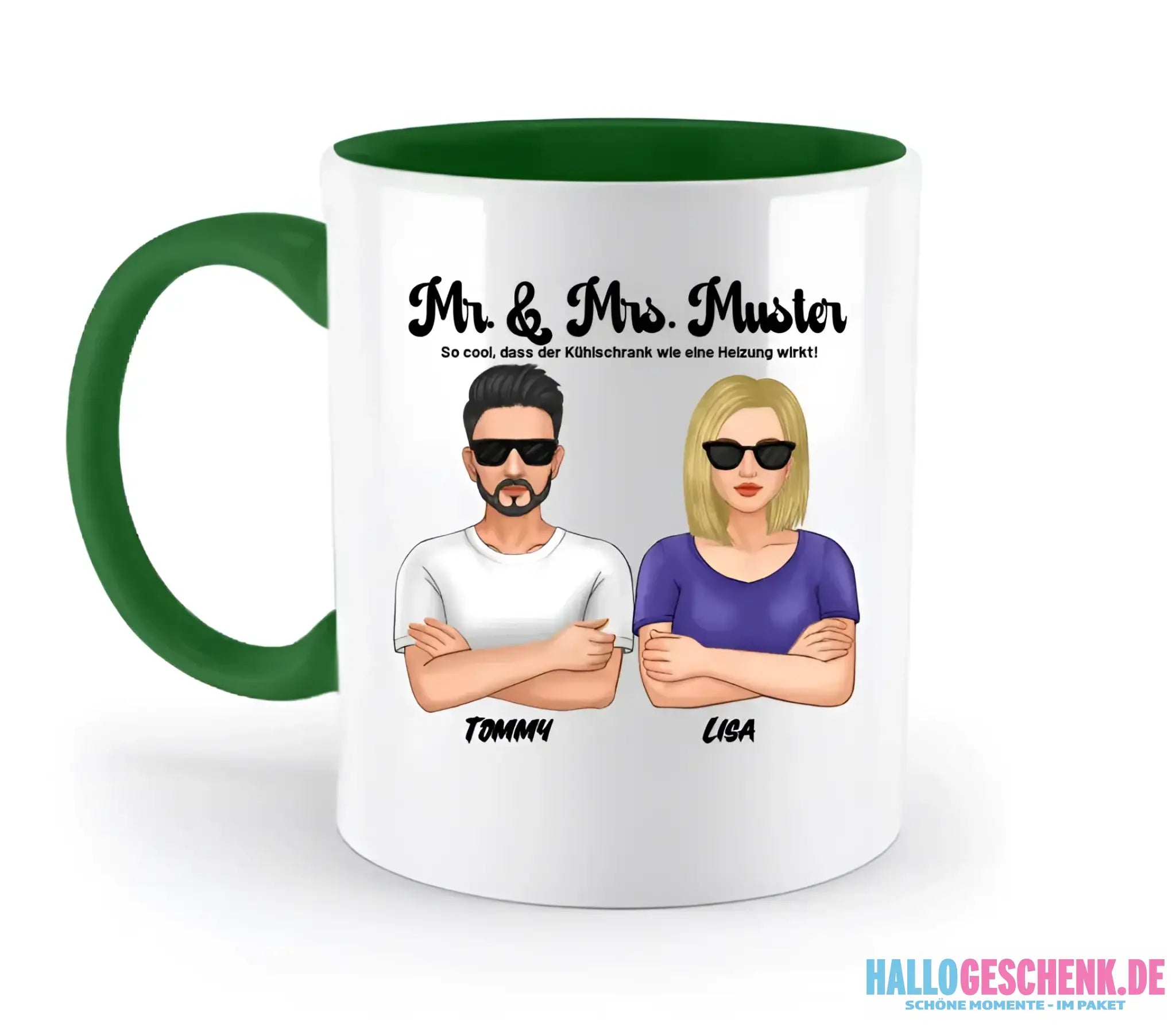 5in1: Cool Couple personalisierbar - zweifarbige Tasse