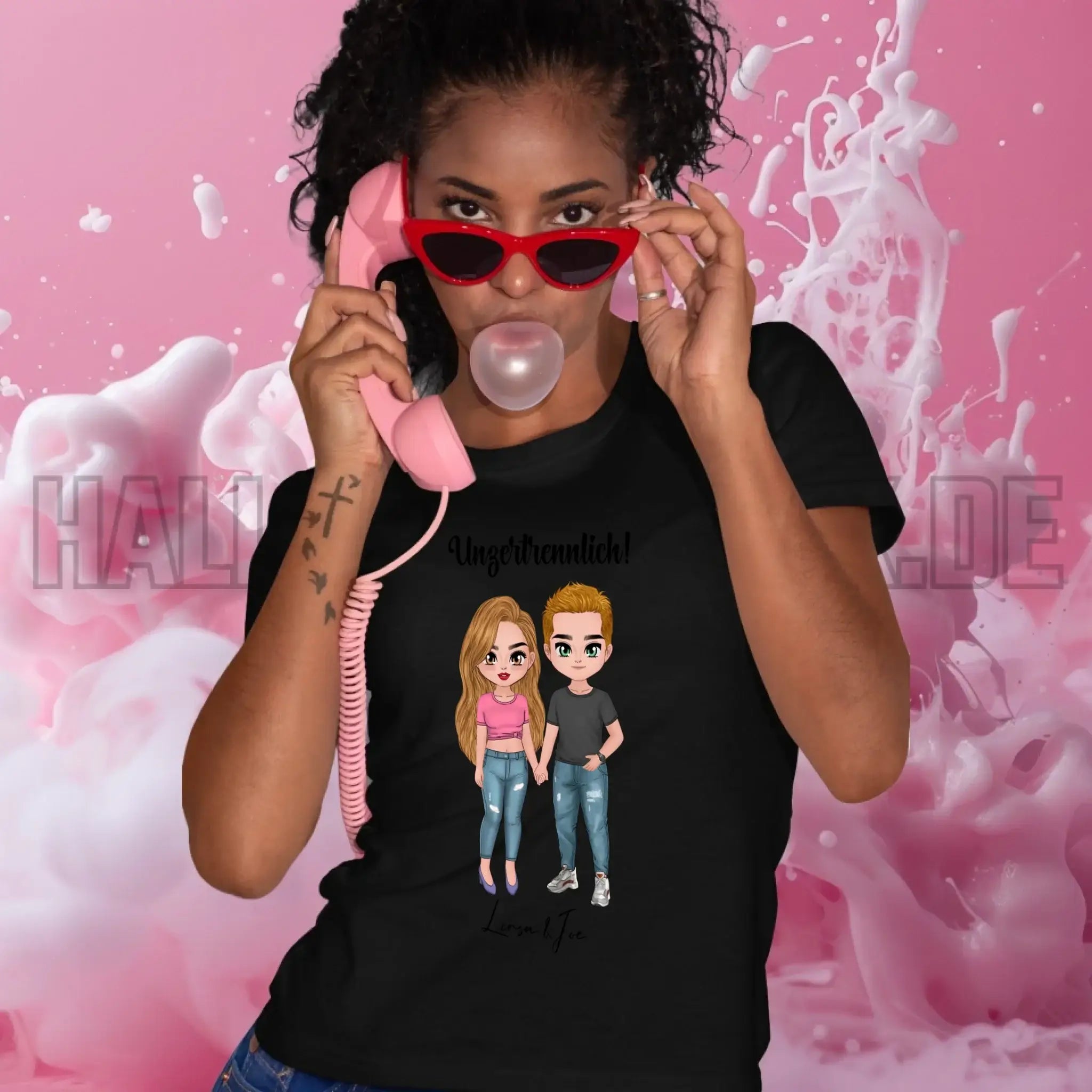 5in1: Cute People Design - Ladies Premium T-Shirt XS-2XL aus Bio-Baumwolle für Damen