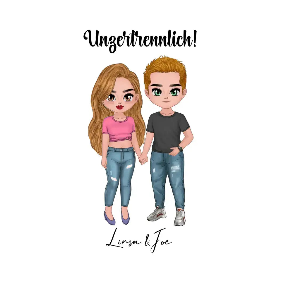 5in1: Cute People Design • STICKER 20x20 cm (Aufkleber) - White / OneSize / ausgestanzter Sticker 20x20 cm (Aufkleber)