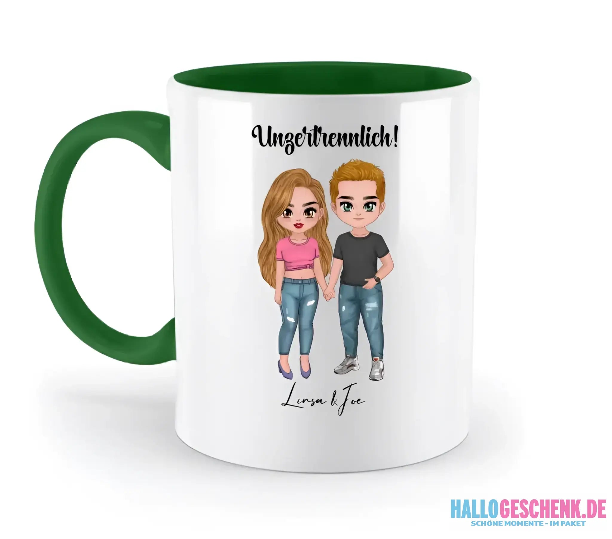5in1: Cute People Design - zweifarbige Tasse