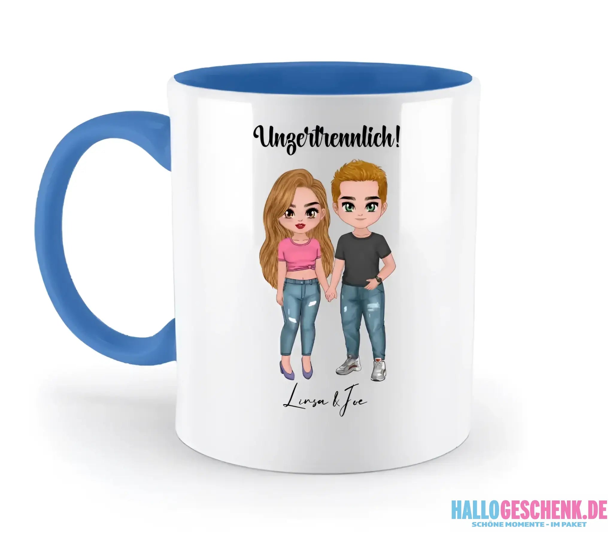 5in1: Cute People Design - zweifarbige Tasse