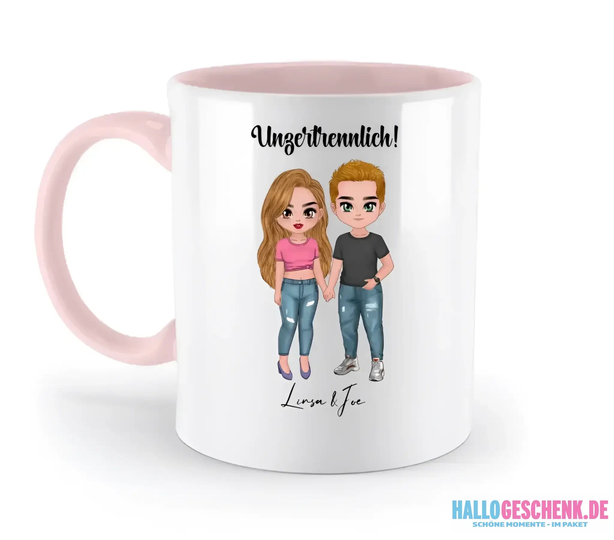 5in1: Cute People Design - zweifarbige Tasse
