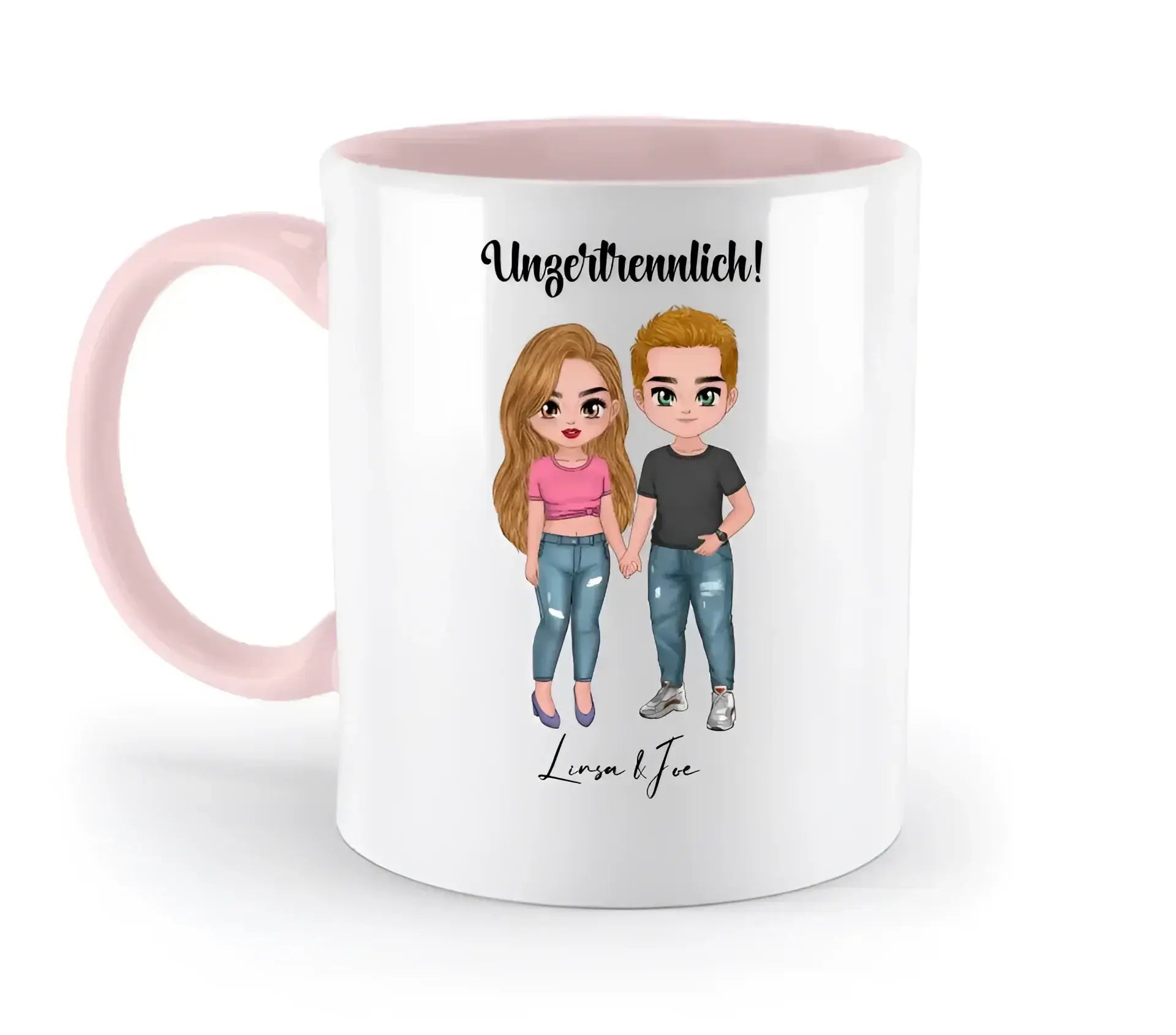 5in1: Cute People Design - zweifarbige Tasse