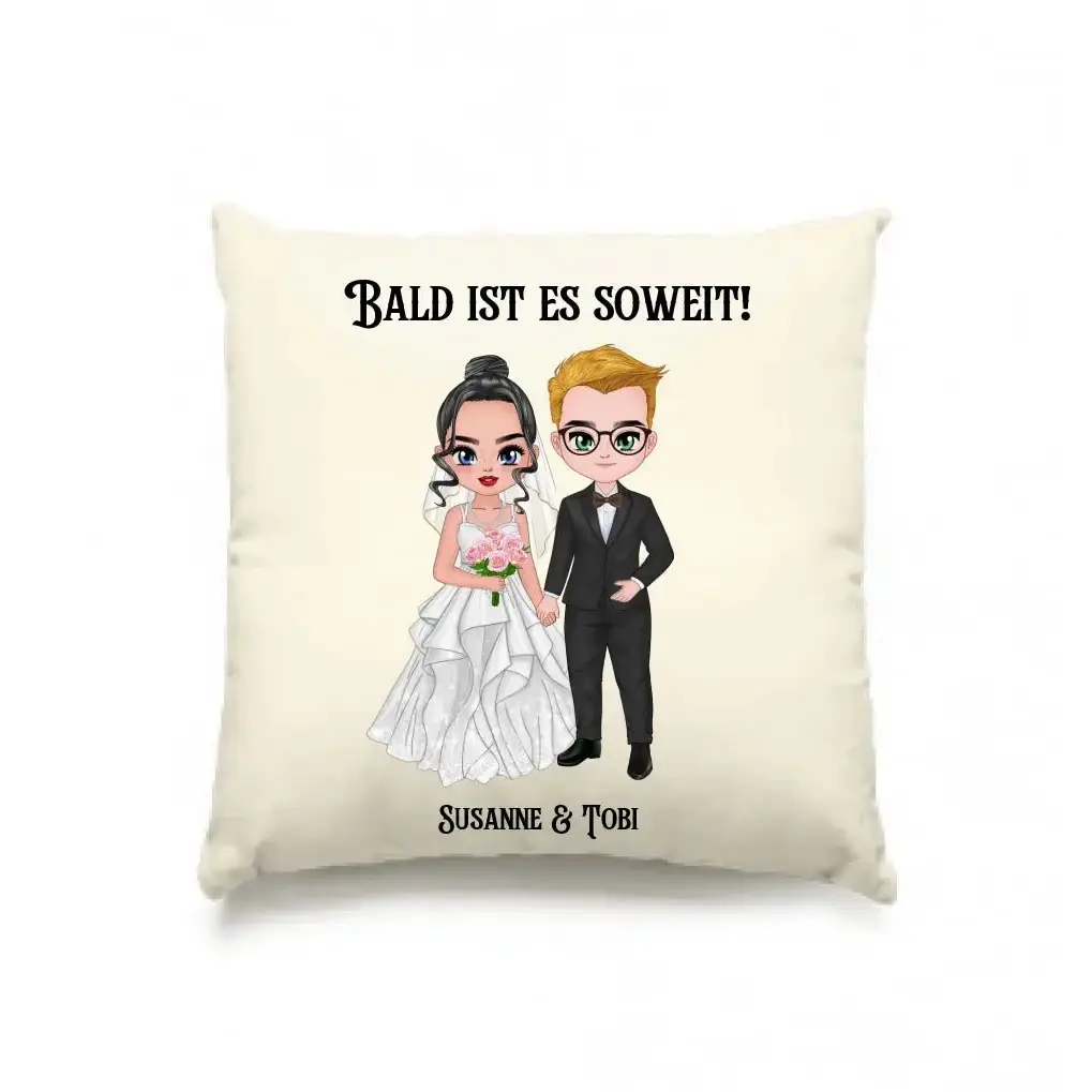 5in1: Hochzeitspaar - Kissen 40x40 cm