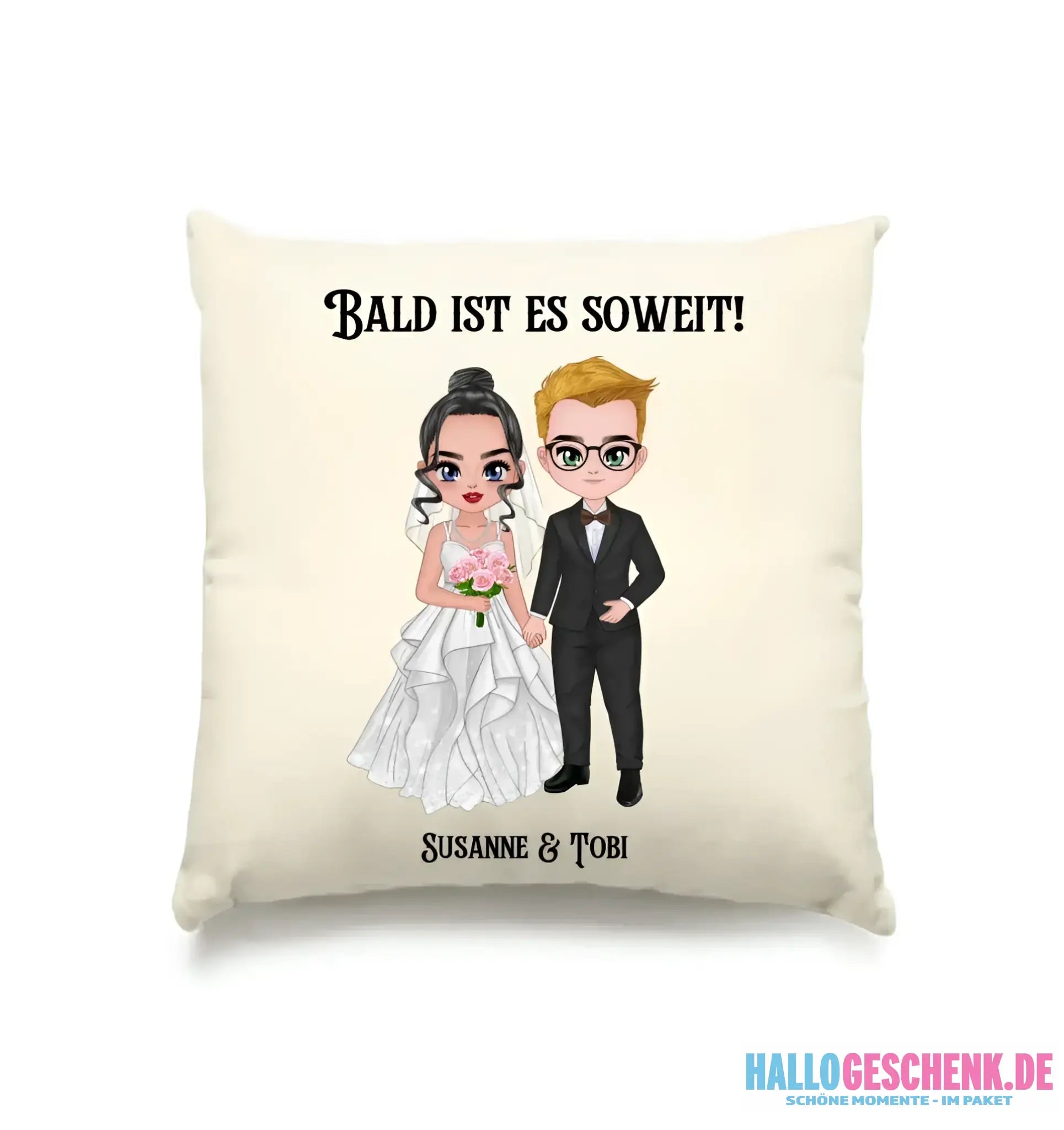 5in1: Hochzeitspaar - Kissen 40x40 cm