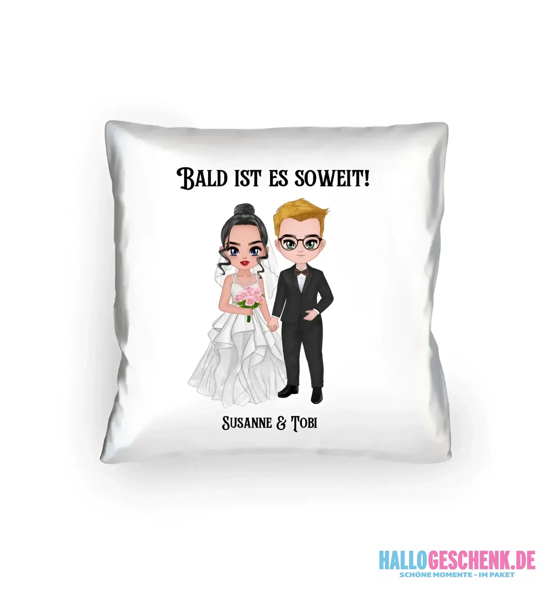 5in1: Hochzeitspaar - Kissen 40x40 cm