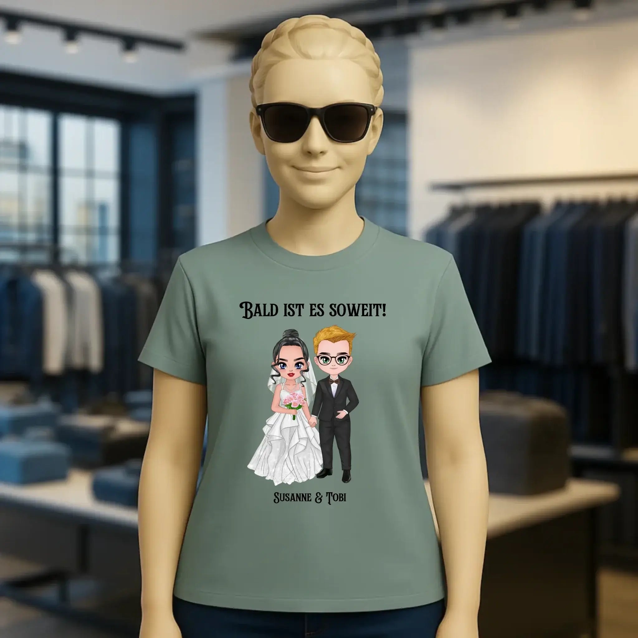 5in1: Hochzeitspaar - Ladies Premium T-Shirt XS-2XL aus Bio-Baumwolle für Damen