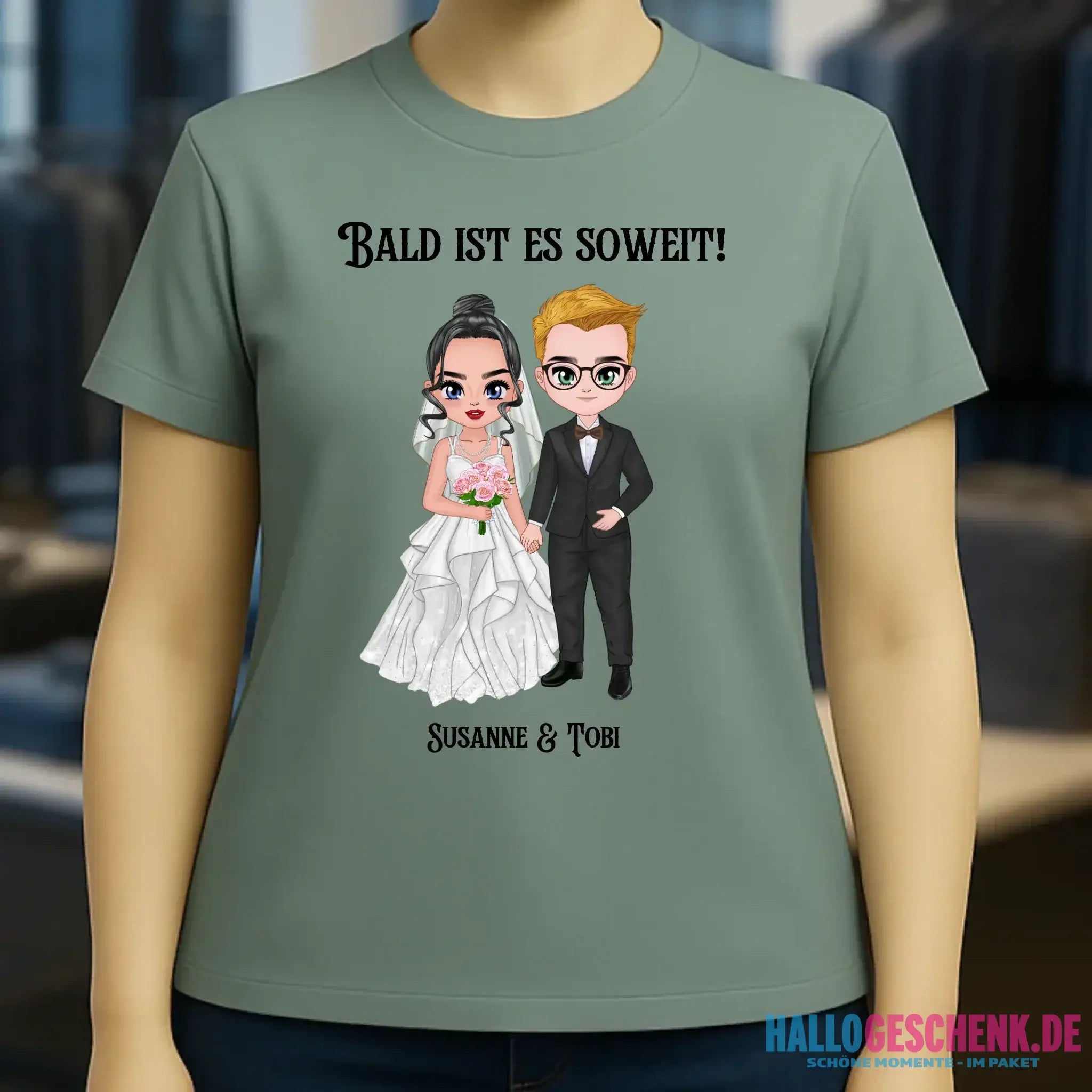 5in1: Hochzeitspaar - Ladies Premium T-Shirt XS-2XL aus Bio-Baumwolle für Damen