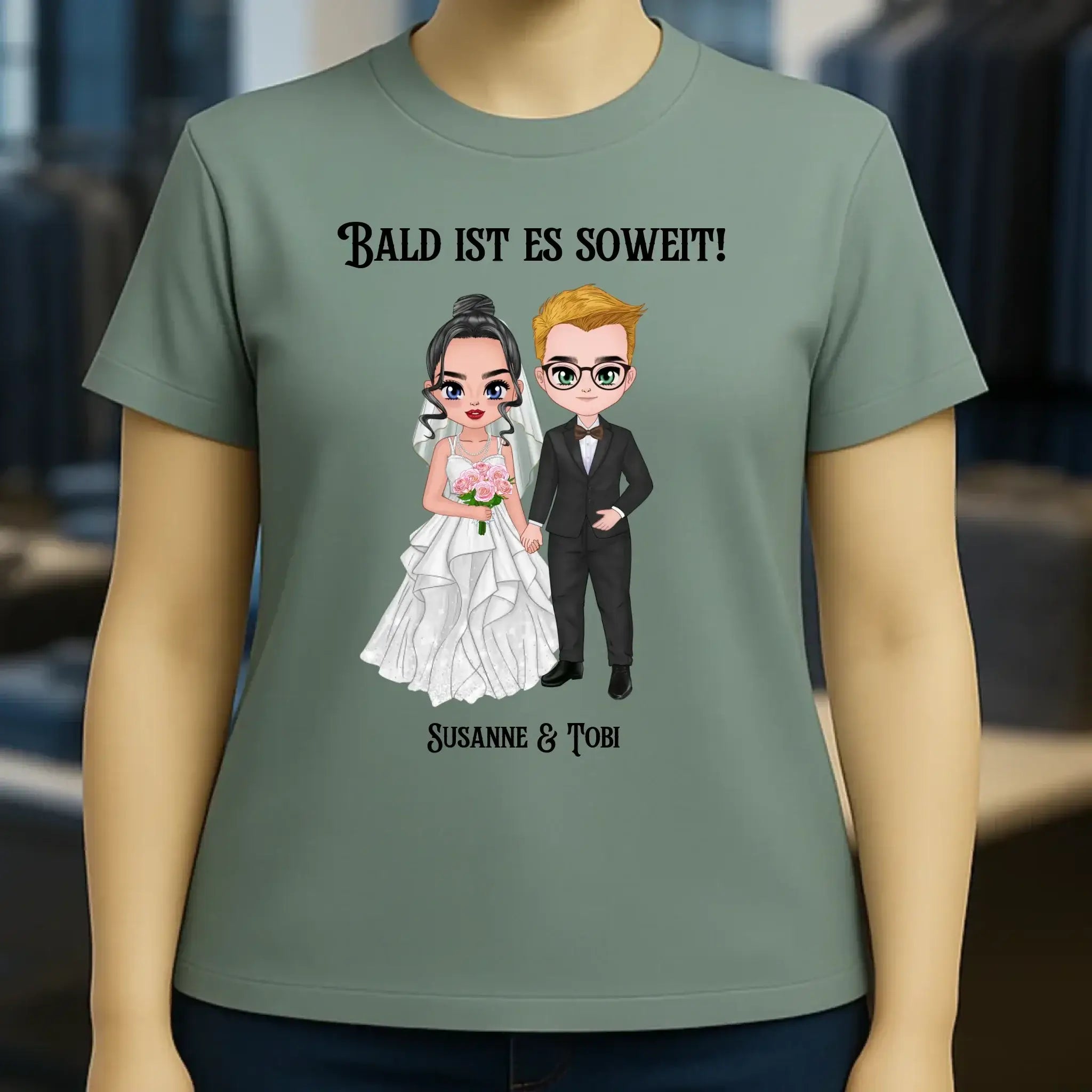 5in1: Hochzeitspaar - Ladies Premium T-Shirt XS-2XL aus Bio-Baumwolle für Damen