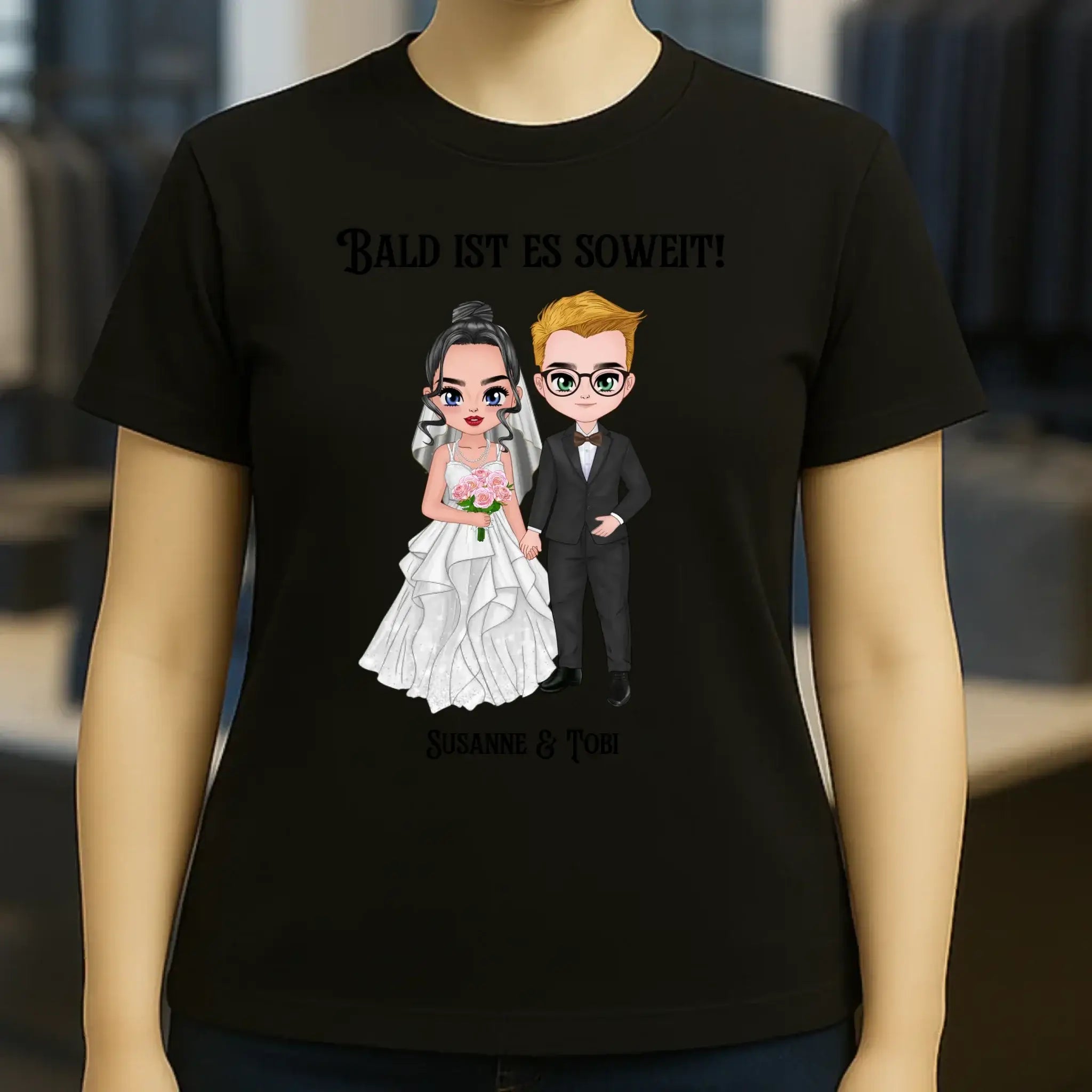 5in1: Hochzeitspaar - Ladies Premium T-Shirt XS-2XL aus Bio-Baumwolle für Damen