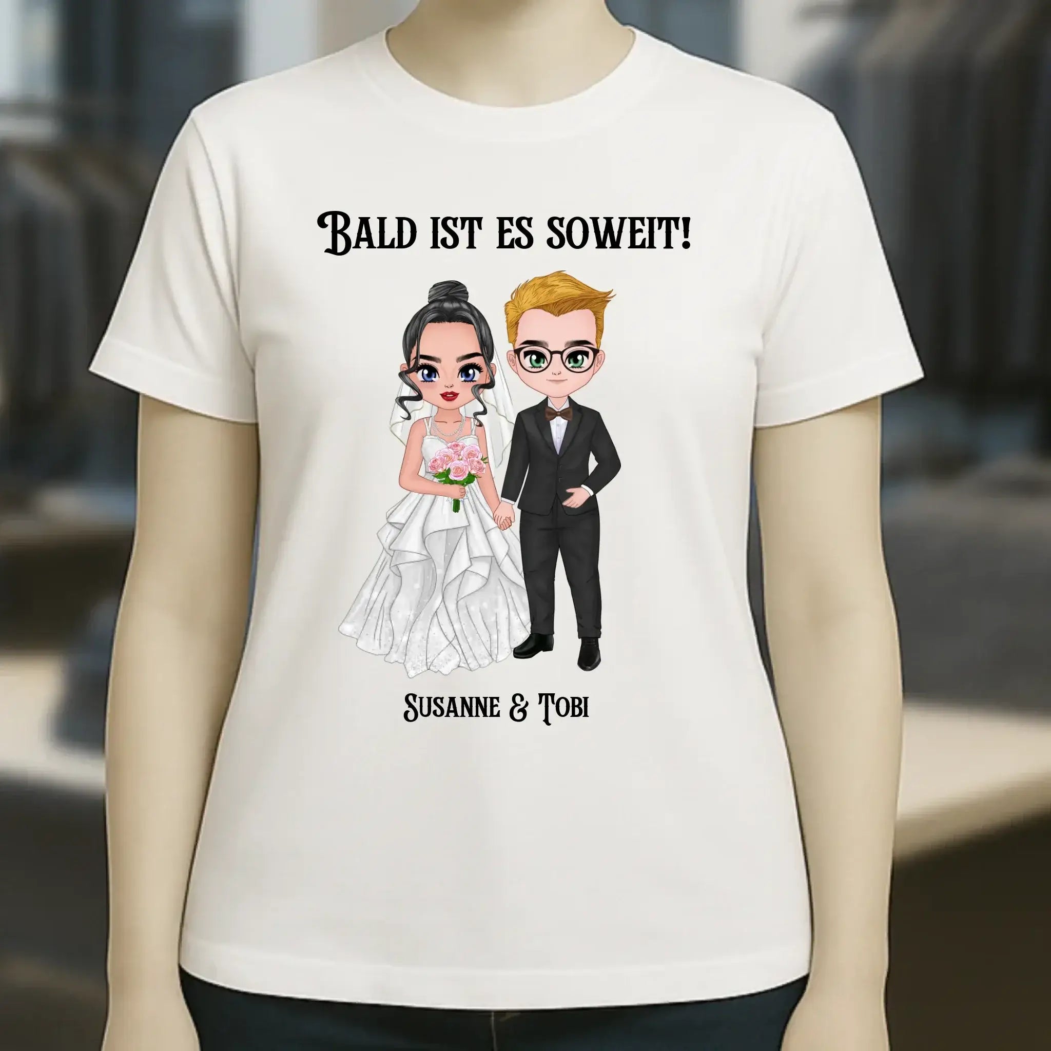 5in1: Hochzeitspaar - Ladies Premium T-Shirt XS-2XL aus Bio-Baumwolle für Damen