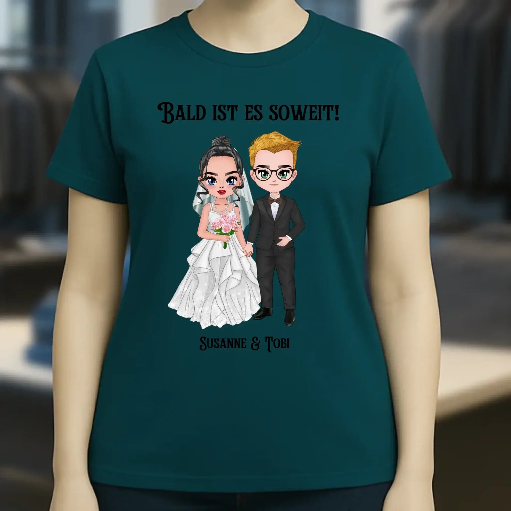 5in1: Hochzeitspaar - Ladies Premium T-Shirt XS-2XL aus Bio-Baumwolle für Damen