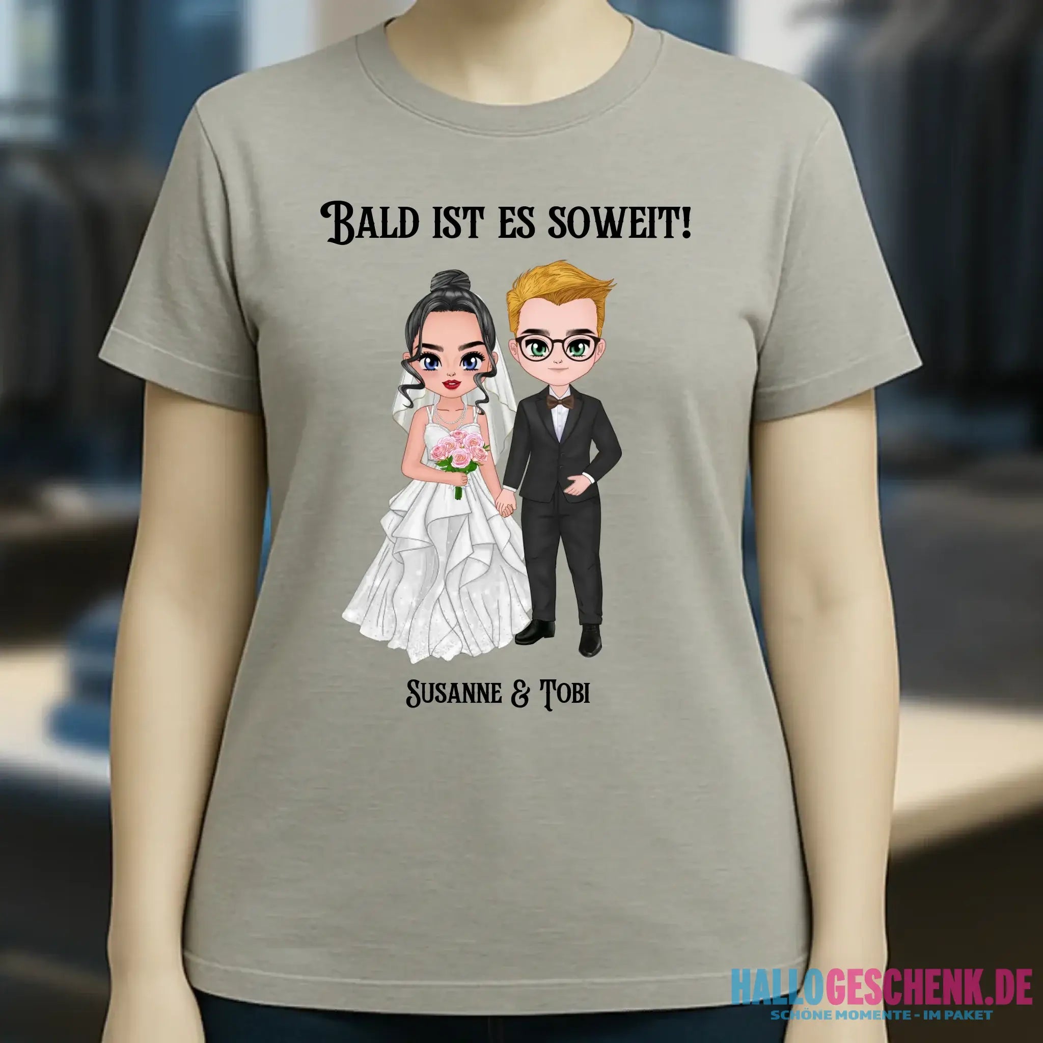 5in1: Hochzeitspaar - Ladies Premium T-Shirt XS-2XL aus Bio-Baumwolle für Damen