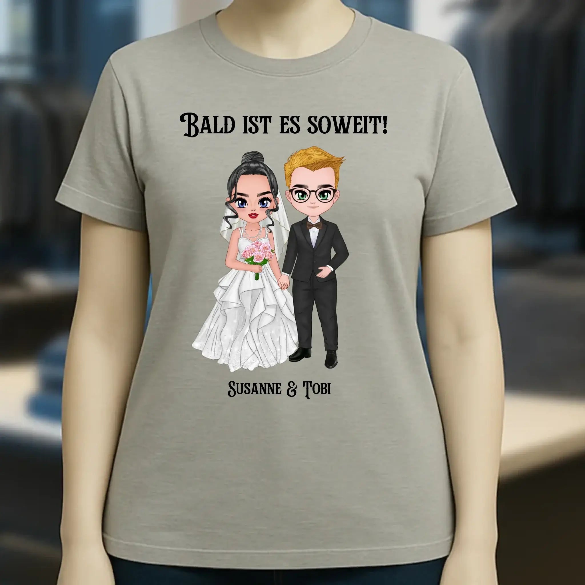 5in1: Hochzeitspaar - Ladies Premium T-Shirt XS-2XL aus Bio-Baumwolle für Damen