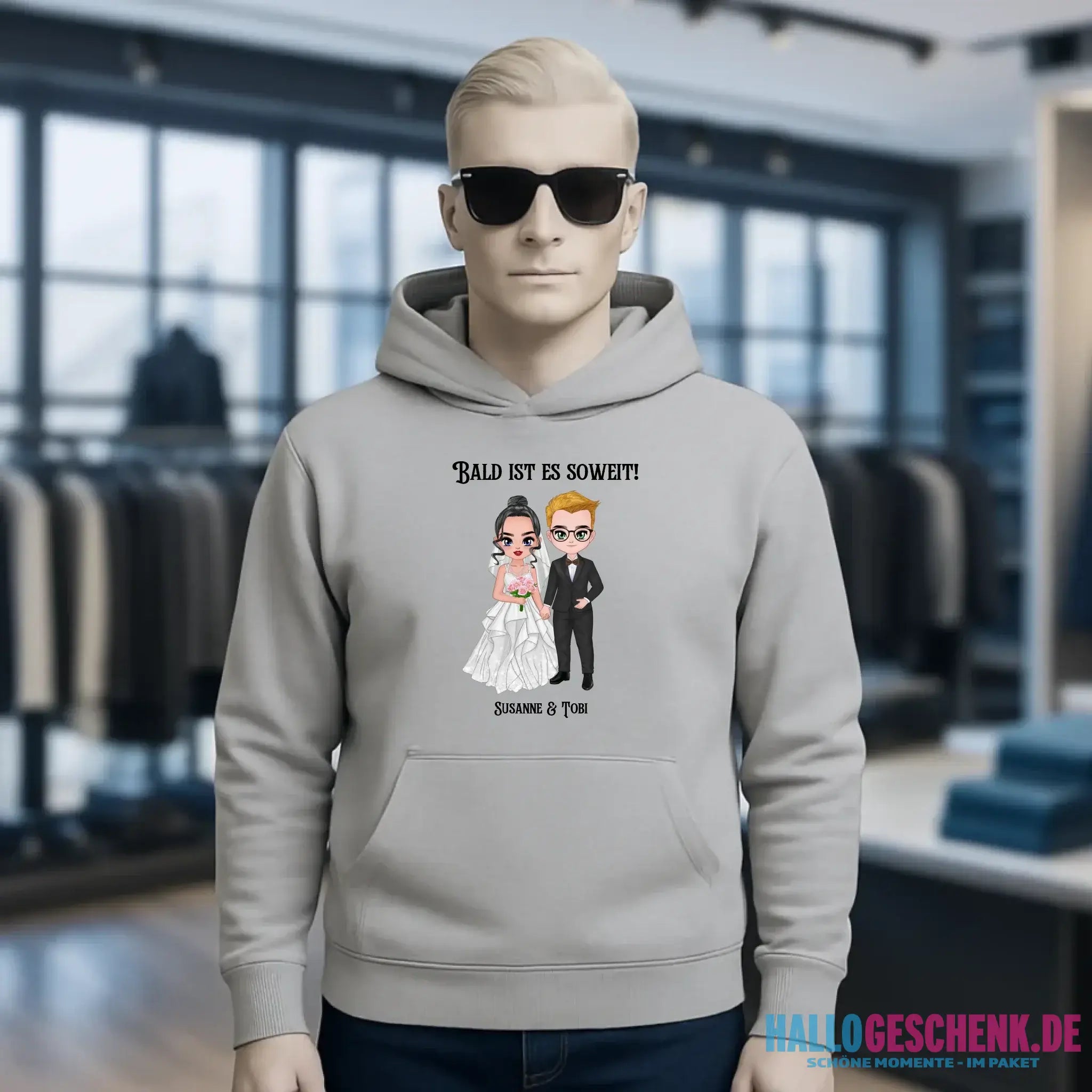 5in1: Hochzeitspaar - Unisex Premium Hoodie XS-5XL aus Bio-Baumwolle für Damen & Herren