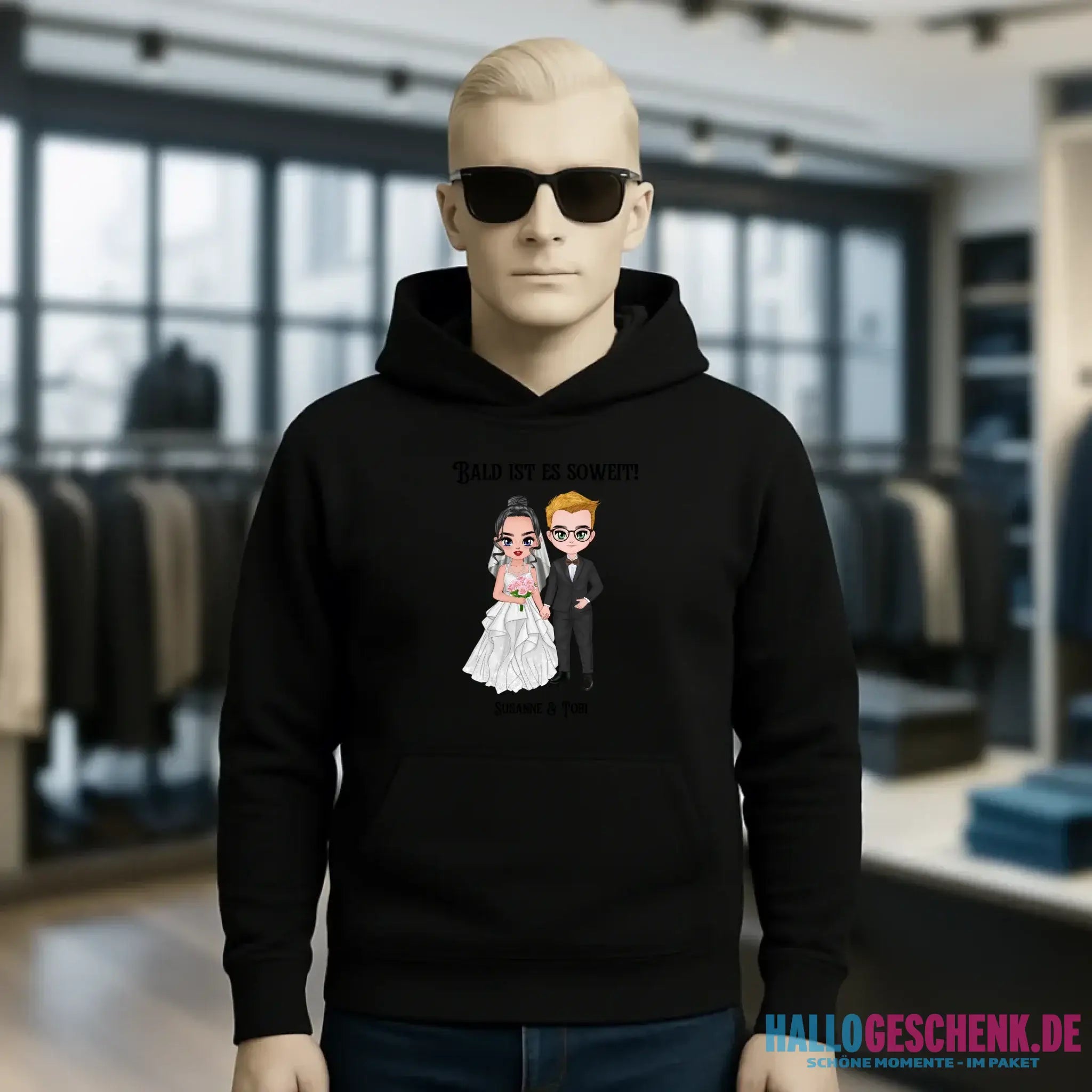 5in1: Hochzeitspaar - Unisex Premium Hoodie XS-5XL aus Bio-Baumwolle für Damen & Herren