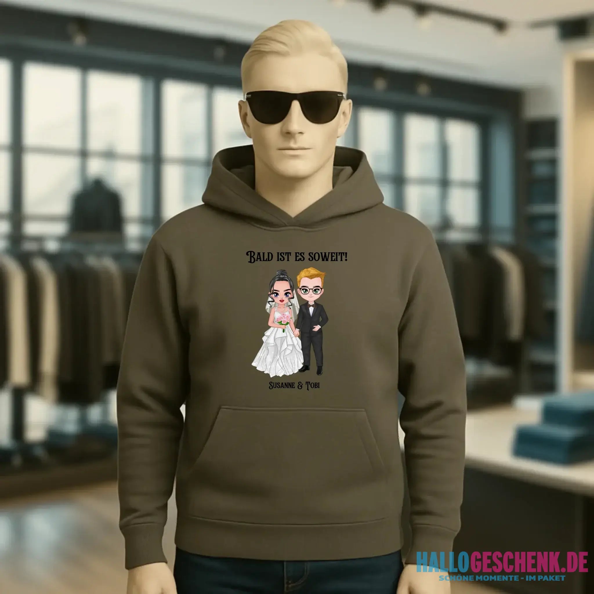 5in1: Hochzeitspaar - Unisex Premium Hoodie XS-5XL aus Bio-Baumwolle für Damen & Herren
