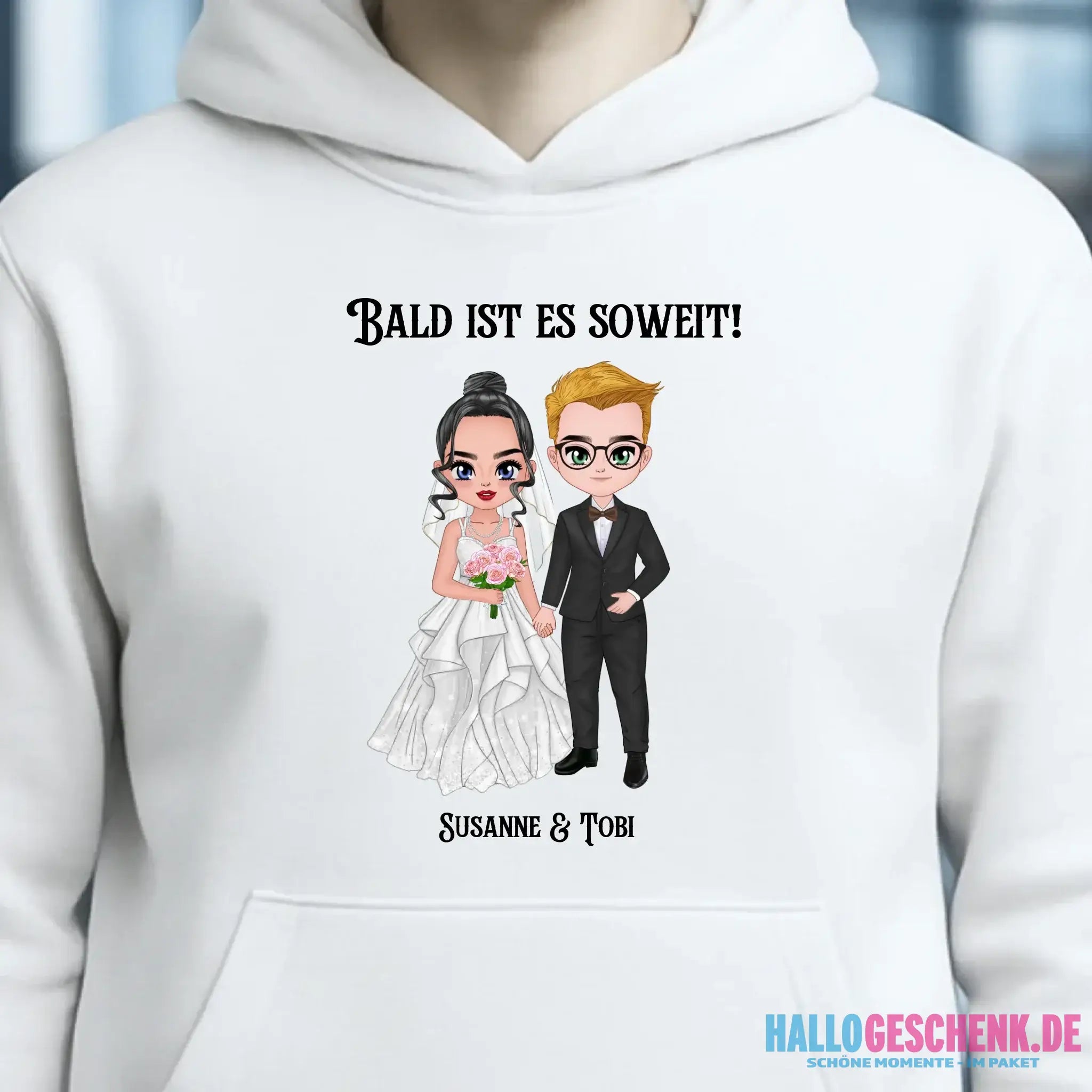 5in1: Hochzeitspaar - Unisex Premium Hoodie XS-5XL aus Bio-Baumwolle für Damen & Herren