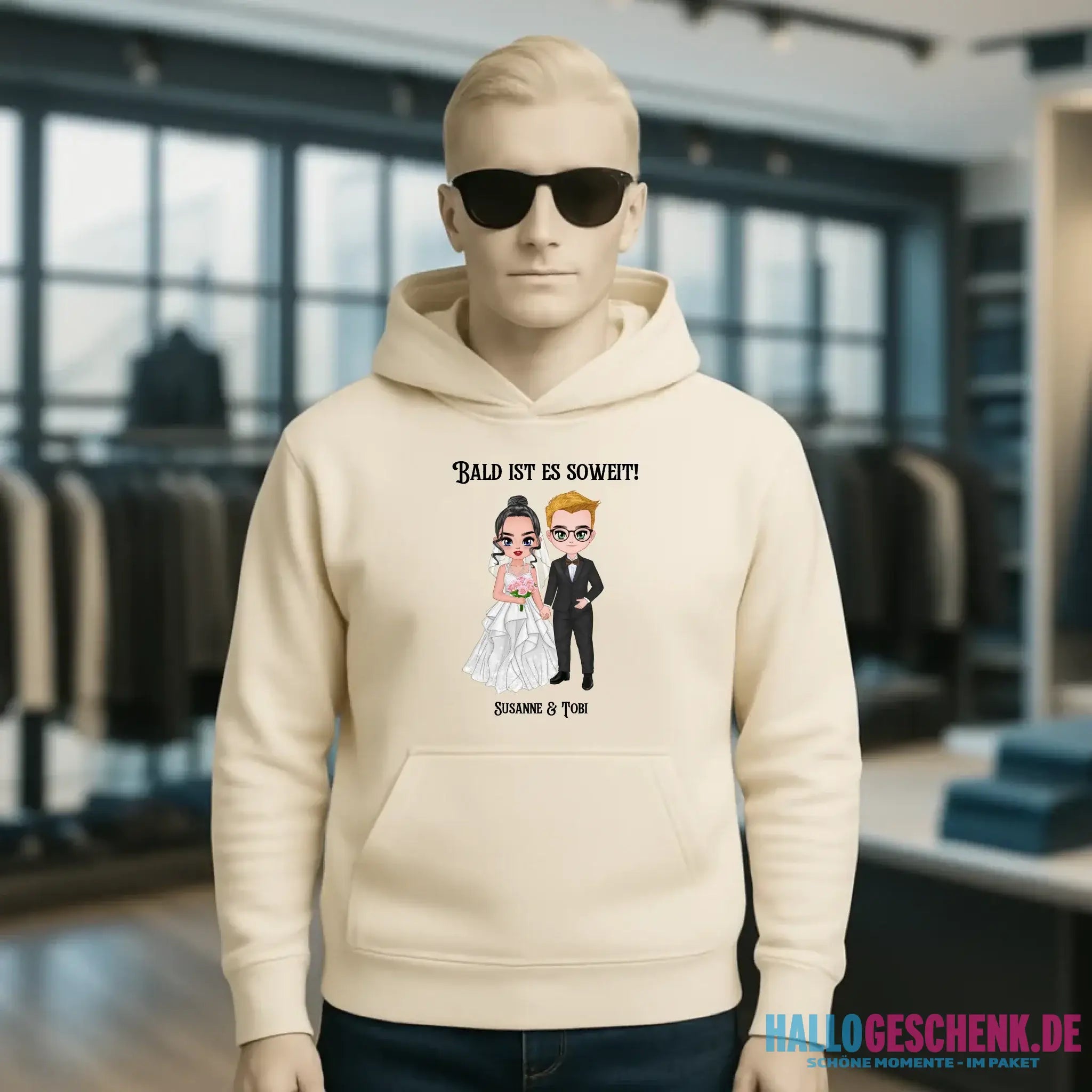 5in1: Hochzeitspaar - Unisex Premium Hoodie XS-5XL aus Bio-Baumwolle für Damen & Herren