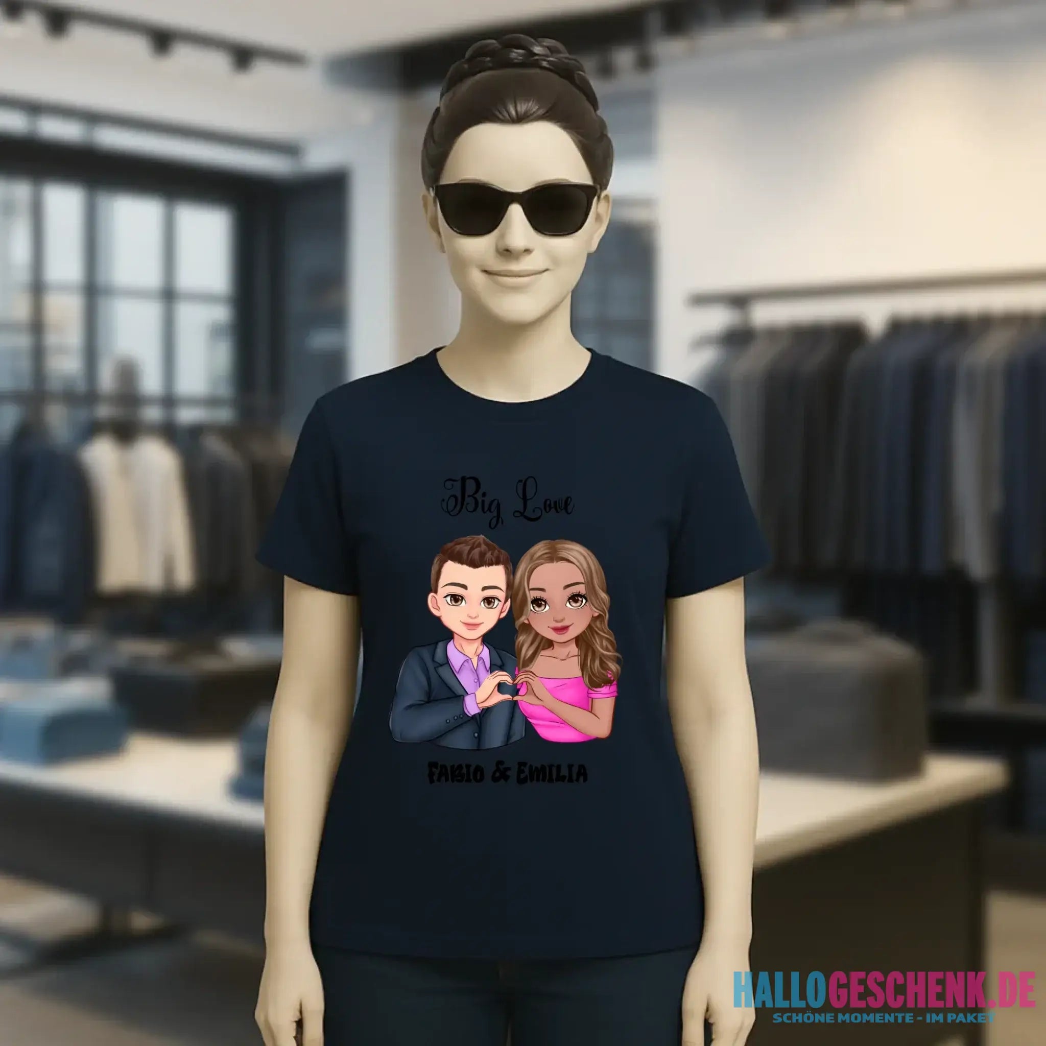 5in1: Sweet Couple - Ladies Premium T-Shirt XS-2XL aus Bio-Baumwolle für Damen