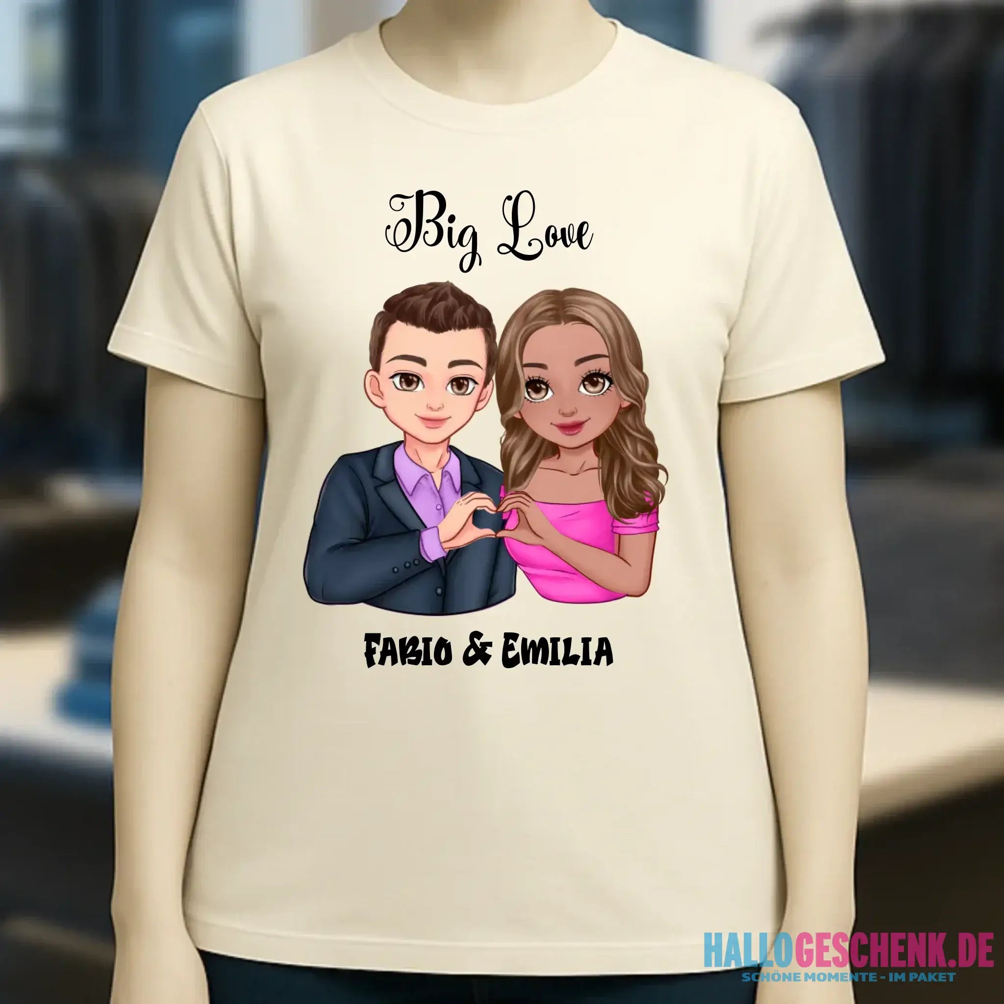 5in1: Sweet Couple - Ladies Premium T-Shirt XS-2XL aus Bio-Baumwolle für Damen