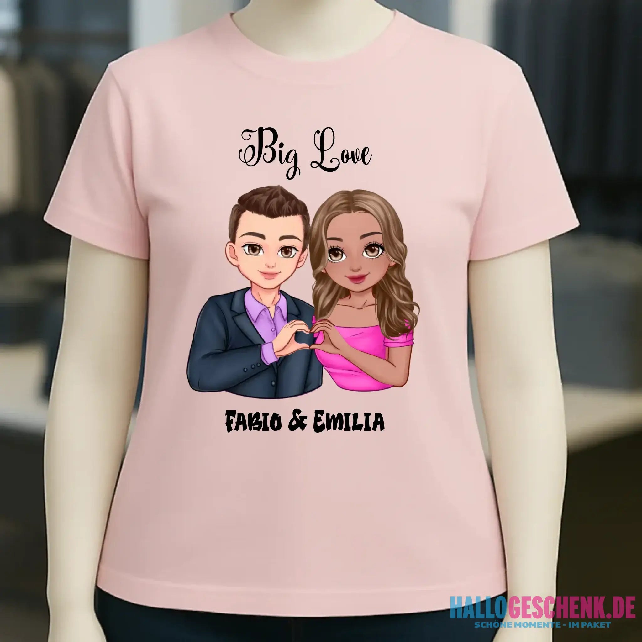 5in1: Sweet Couple - Ladies Premium T-Shirt XS-2XL aus Bio-Baumwolle für Damen