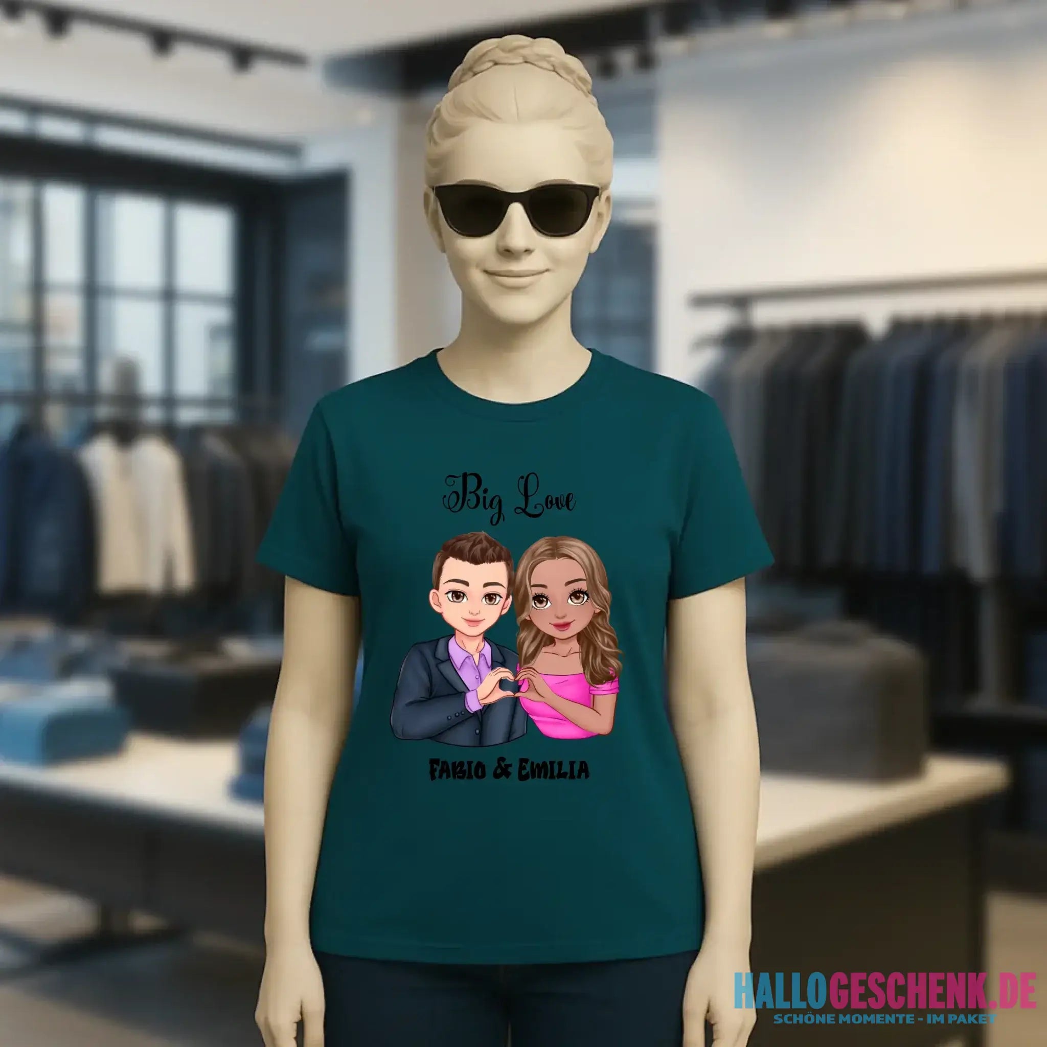 5in1: Sweet Couple - Ladies Premium T-Shirt XS-2XL aus Bio-Baumwolle für Damen