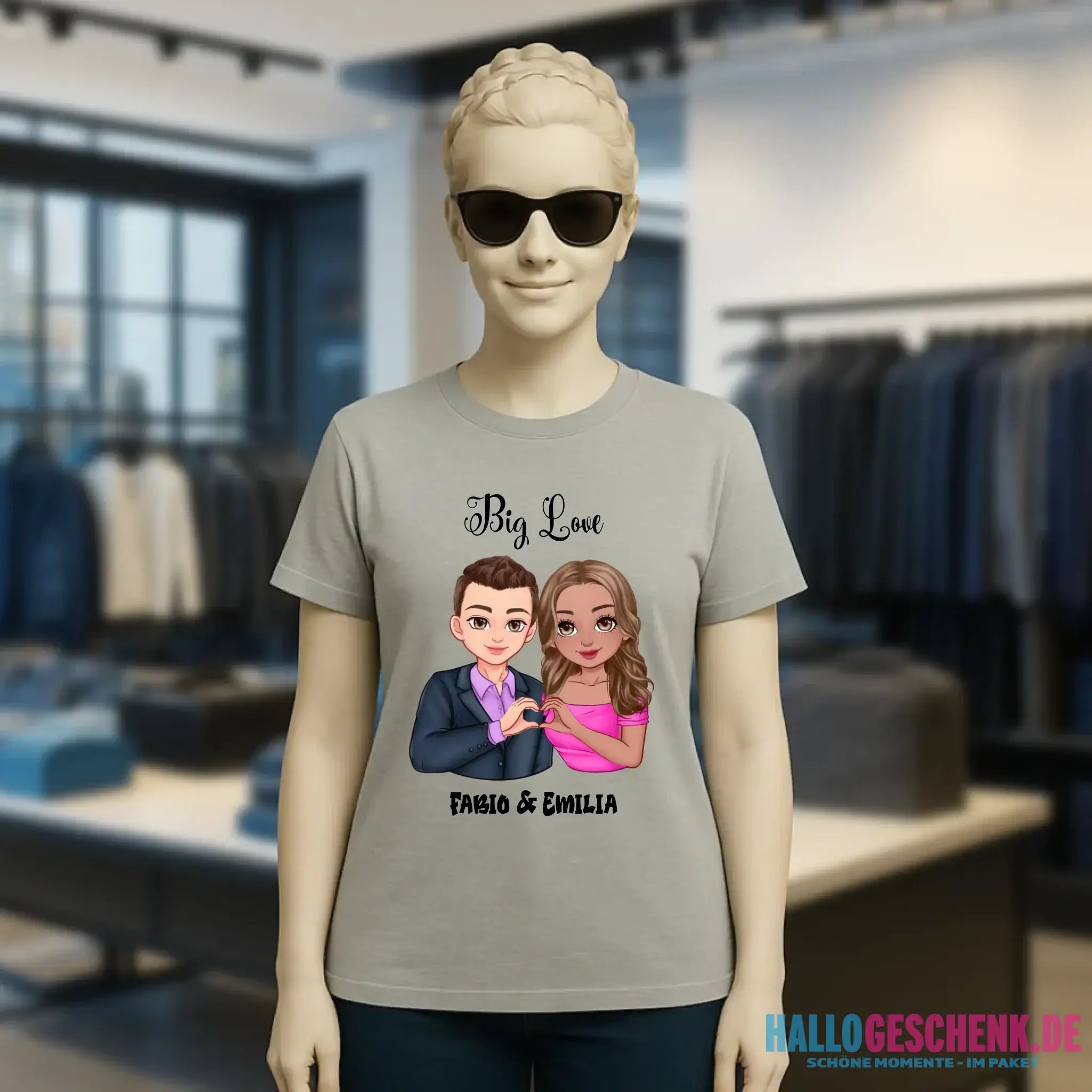 5in1: Sweet Couple - Ladies Premium T-Shirt XS-2XL aus Bio-Baumwolle für Damen