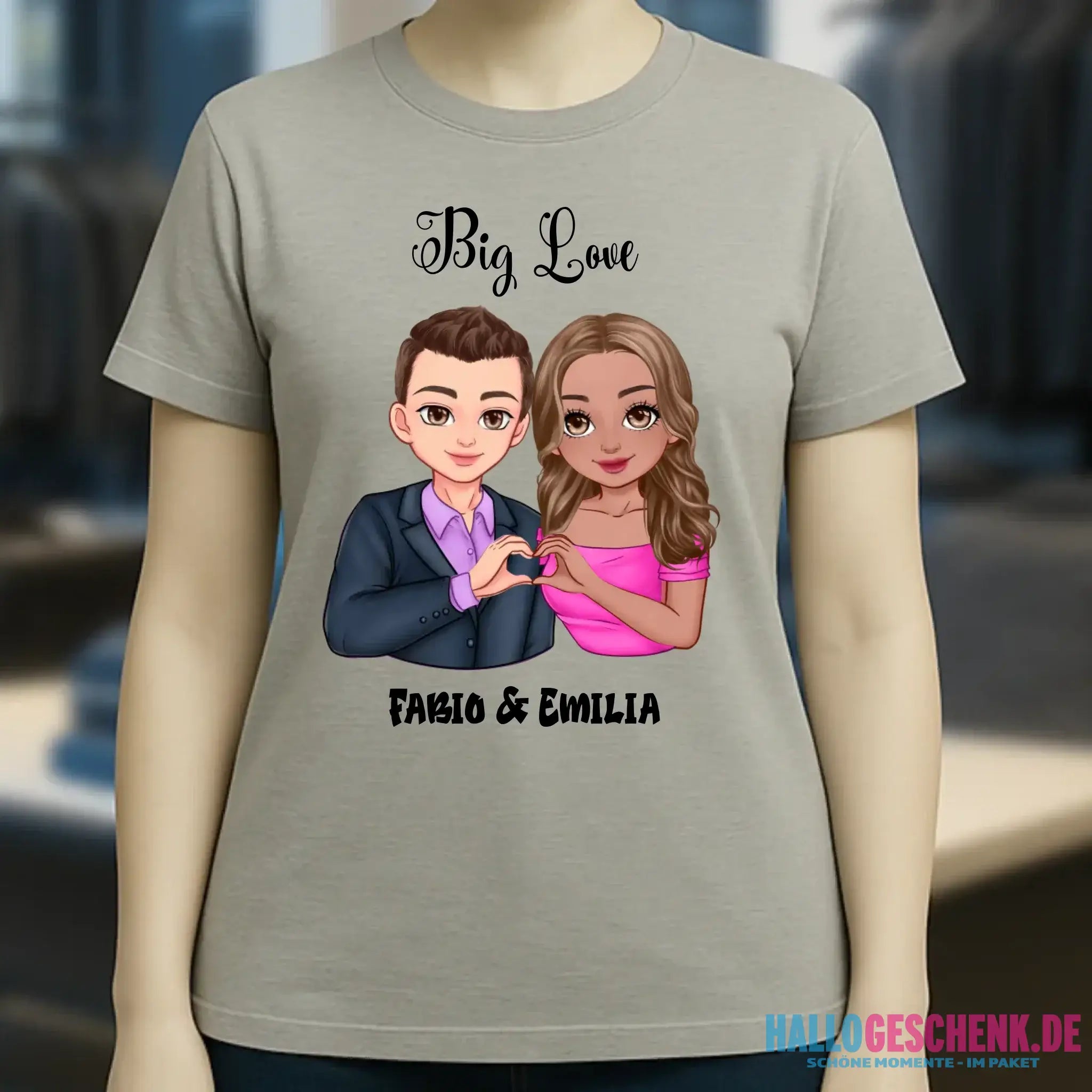 5in1: Sweet Couple - Ladies Premium T-Shirt XS-2XL aus Bio-Baumwolle für Damen
