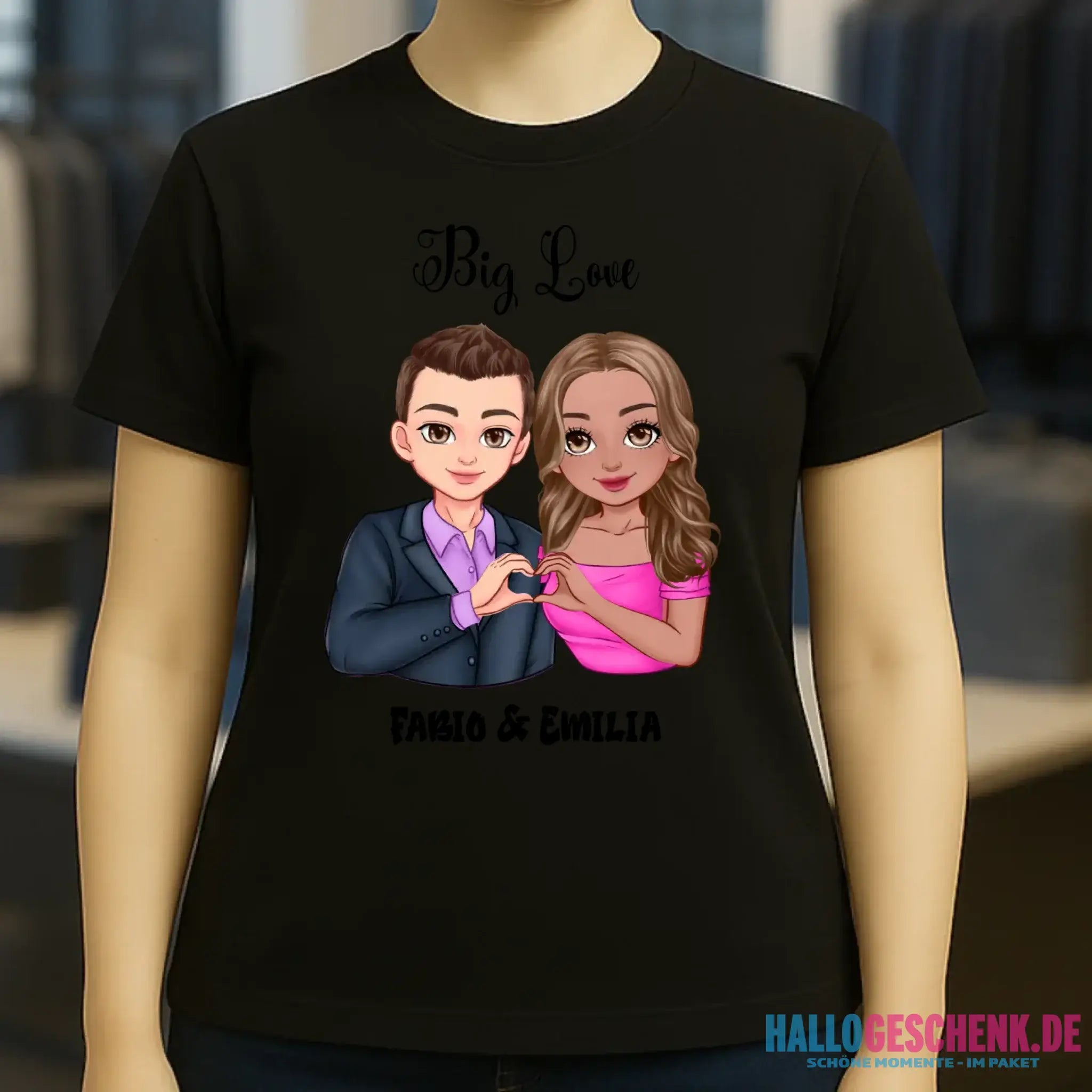 5in1: Sweet Couple - Ladies Premium T-Shirt XS-2XL aus Bio-Baumwolle für Damen