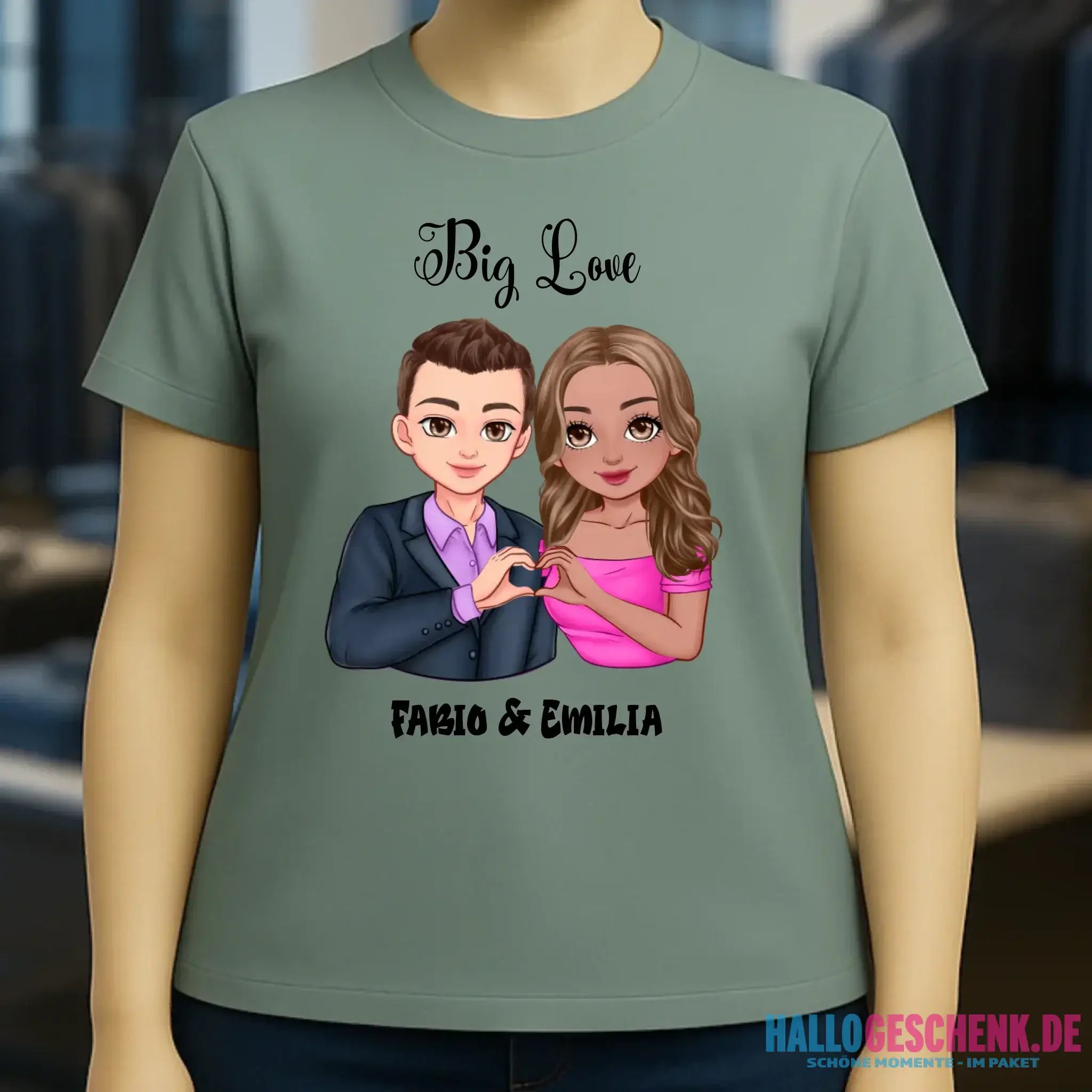 5in1: Sweet Couple - Ladies Premium T-Shirt XS-2XL aus Bio-Baumwolle für Damen