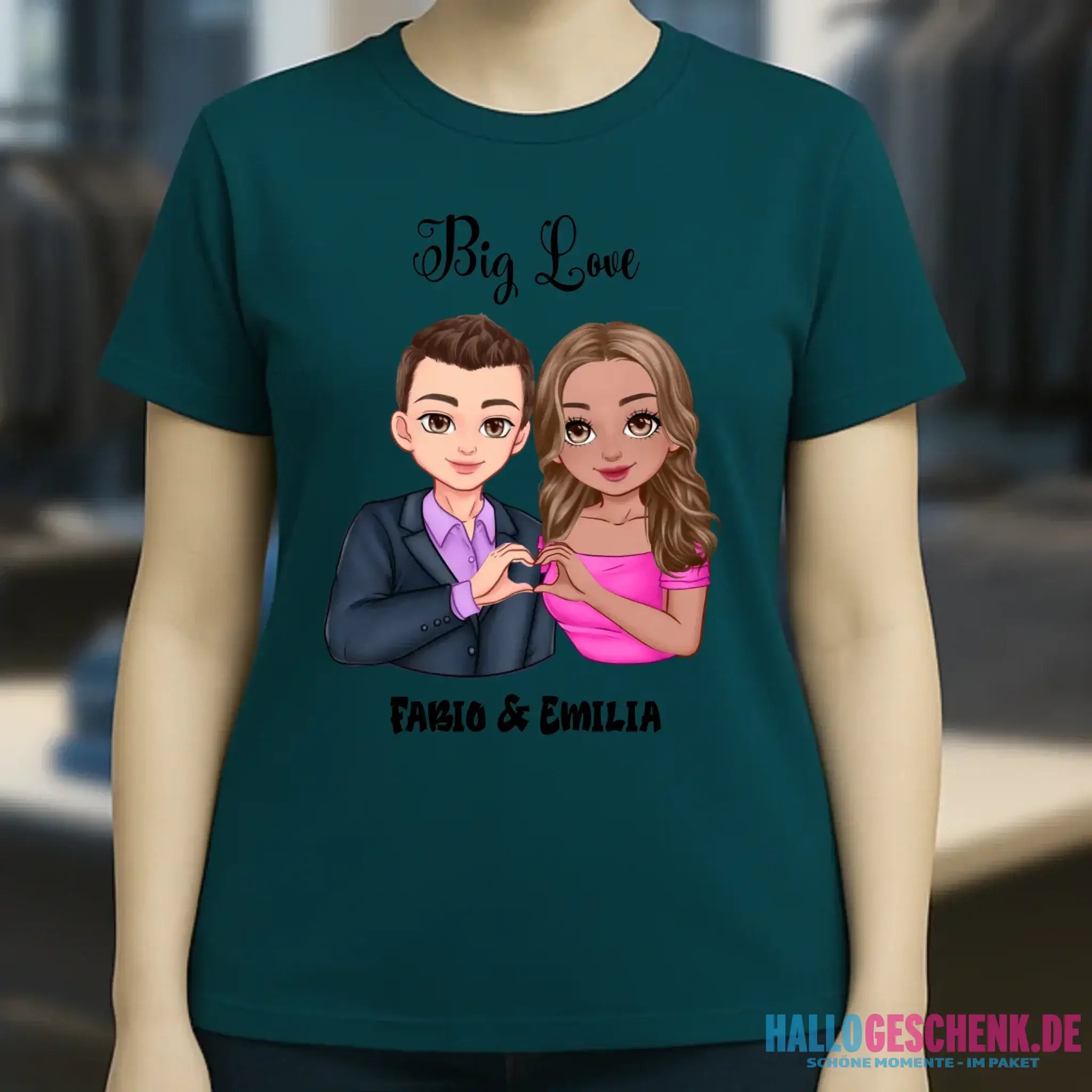 5in1: Sweet Couple - Ladies Premium T-Shirt XS-2XL aus Bio-Baumwolle für Damen