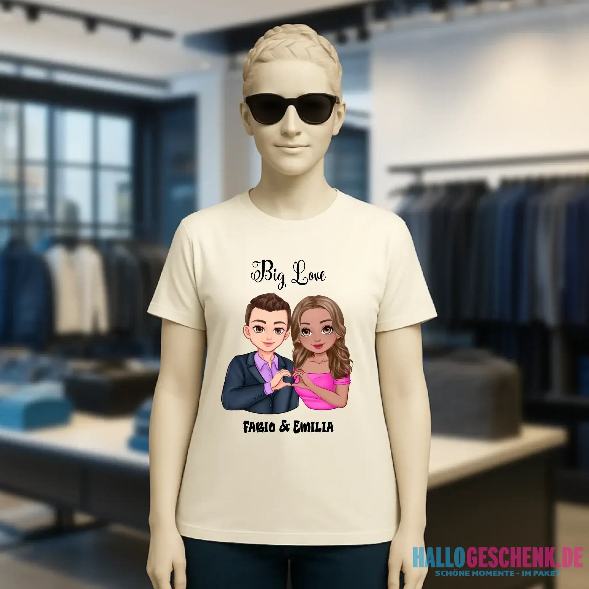 5in1: Sweet Couple - Ladies Premium T-Shirt XS-2XL aus Bio-Baumwolle für Damen