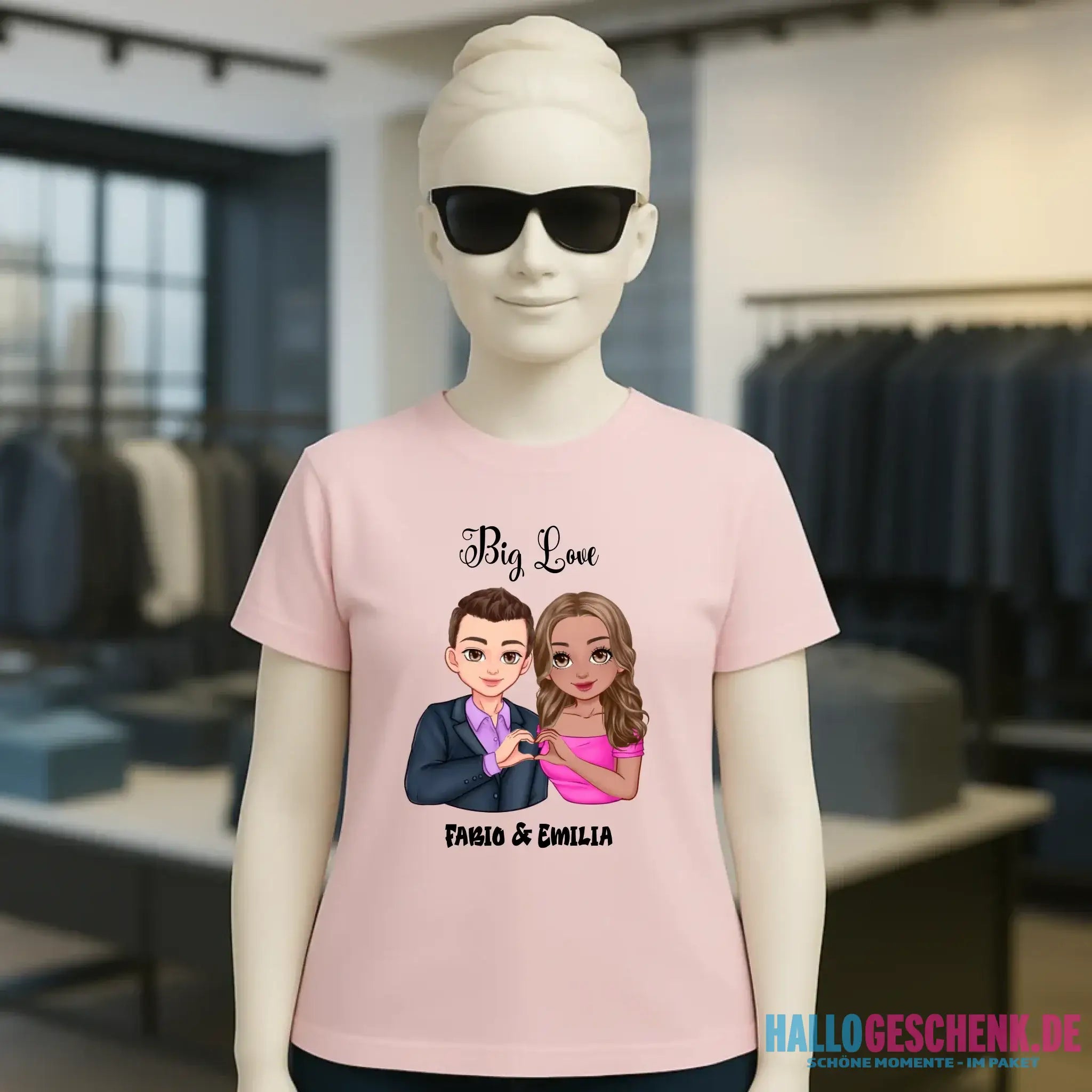 5in1: Sweet Couple - Ladies Premium T-Shirt XS-2XL aus Bio-Baumwolle für Damen