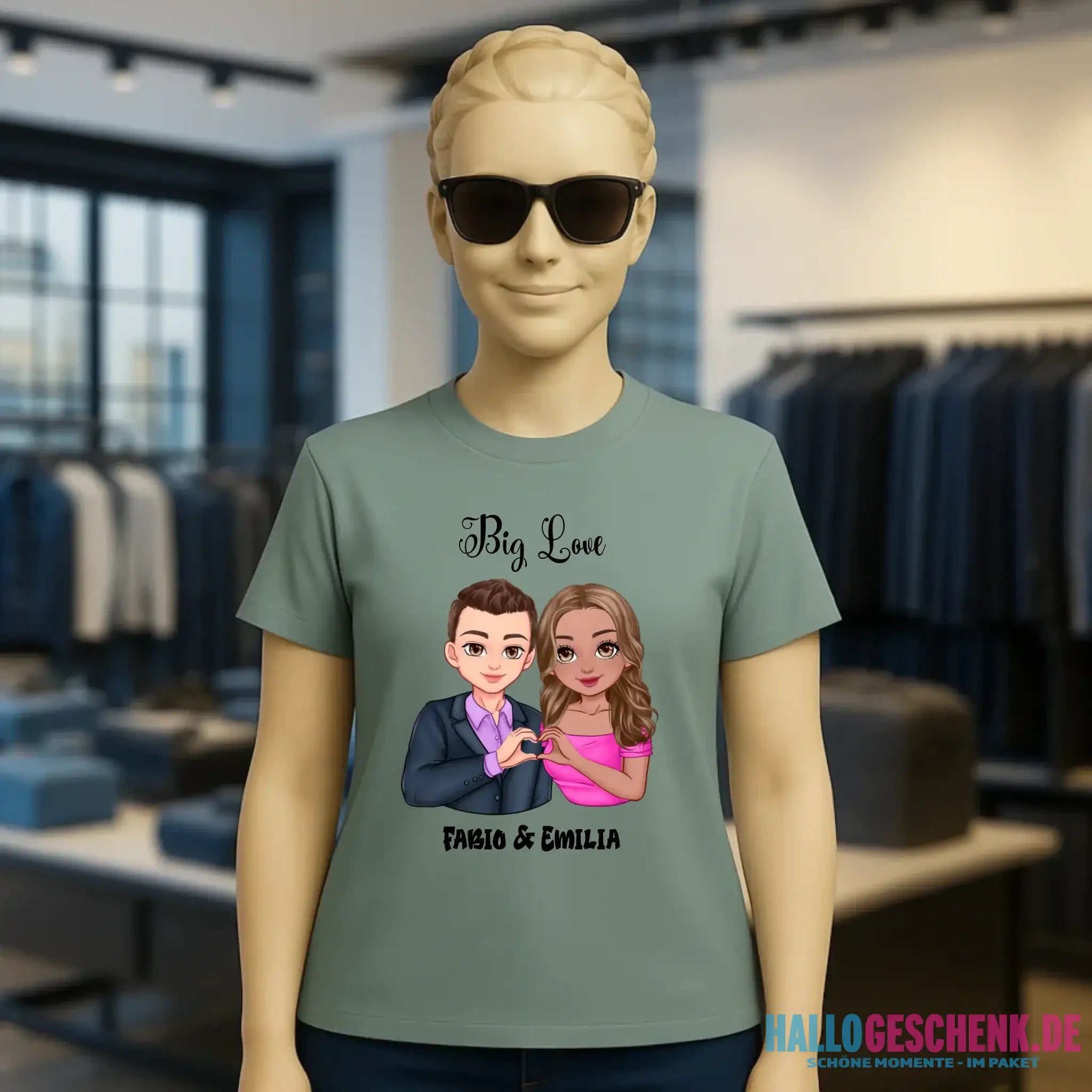 5in1: Sweet Couple - Ladies Premium T-Shirt XS-2XL aus Bio-Baumwolle für Damen