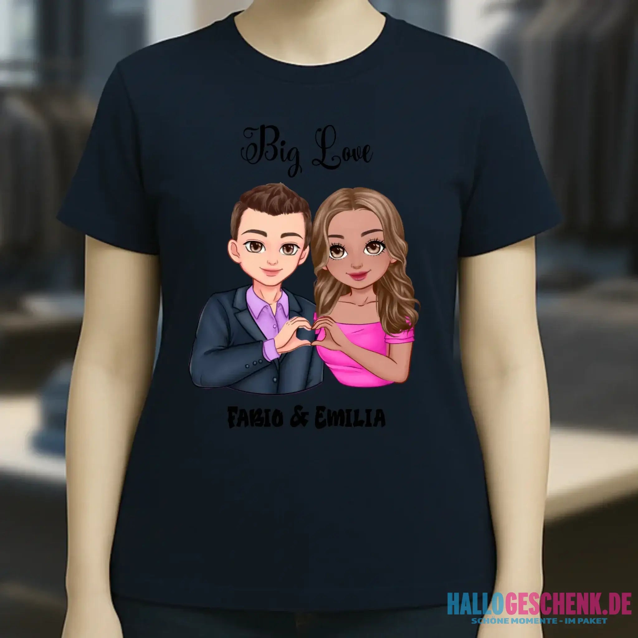 5in1: Sweet Couple - Ladies Premium T-Shirt XS-2XL aus Bio-Baumwolle für Damen