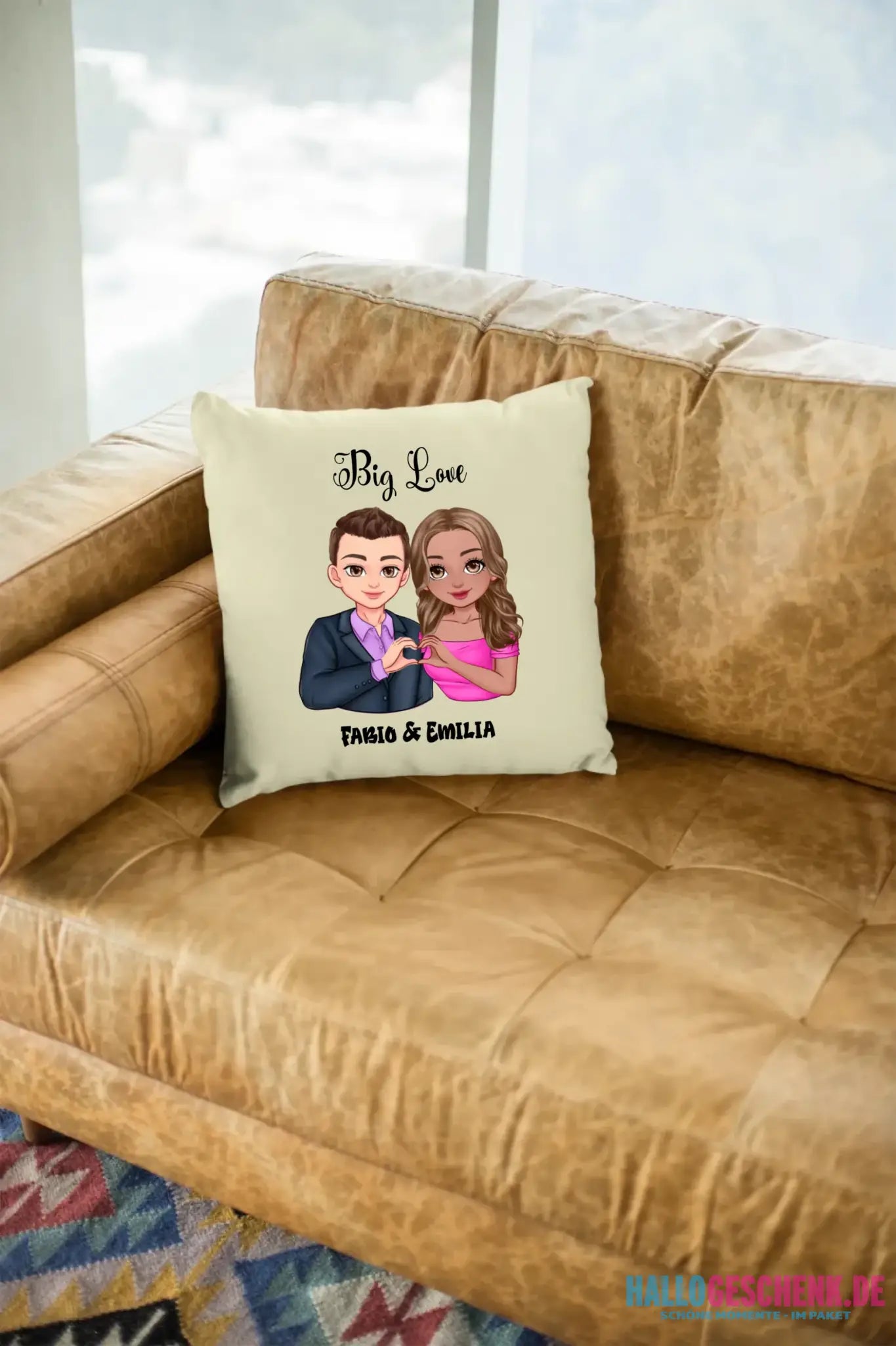 5in1: Sweet Couple personalisierbar - Kissen 40x40 cm