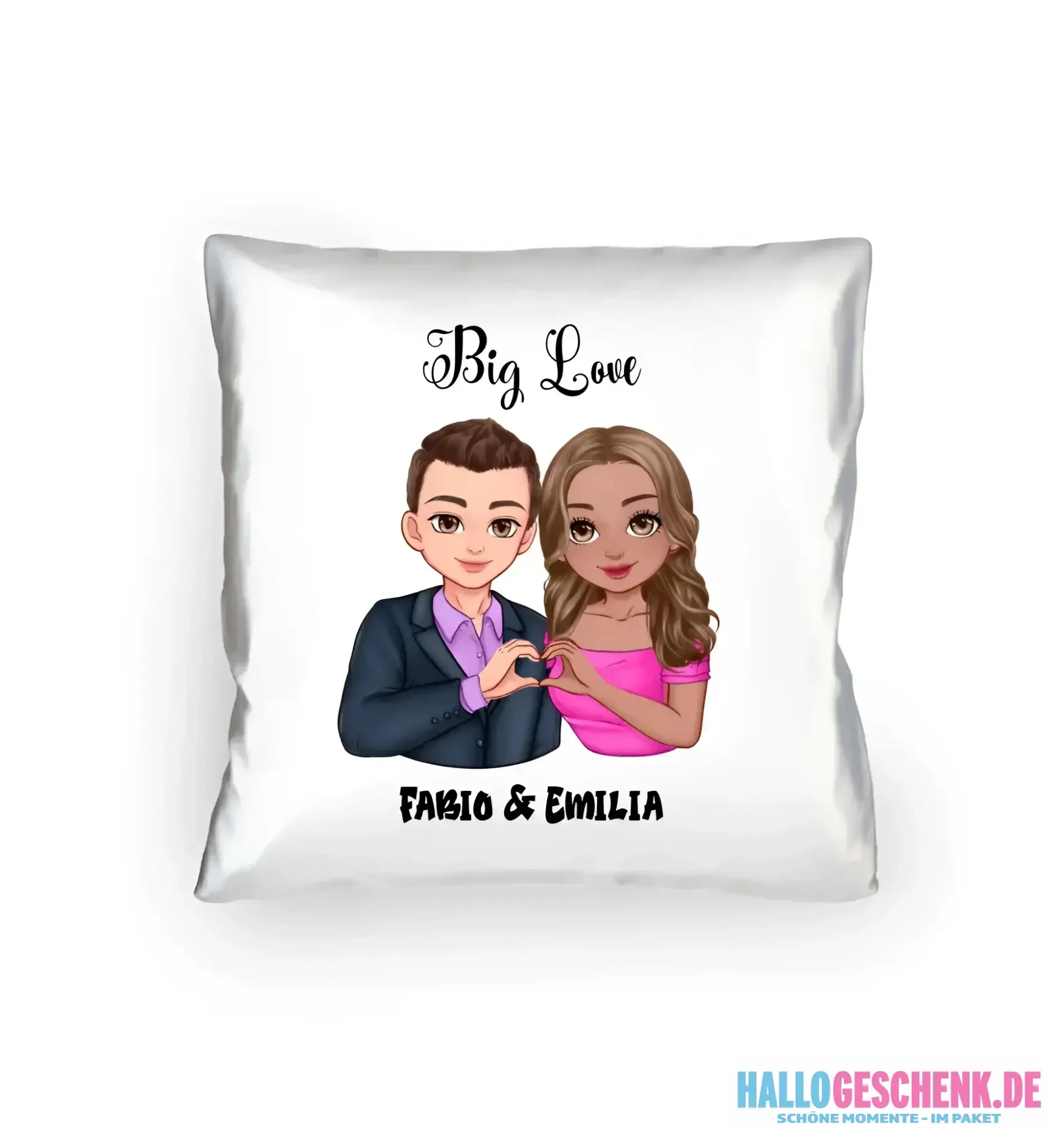 5in1: Sweet Couple personalisierbar - Kissen 40x40 cm