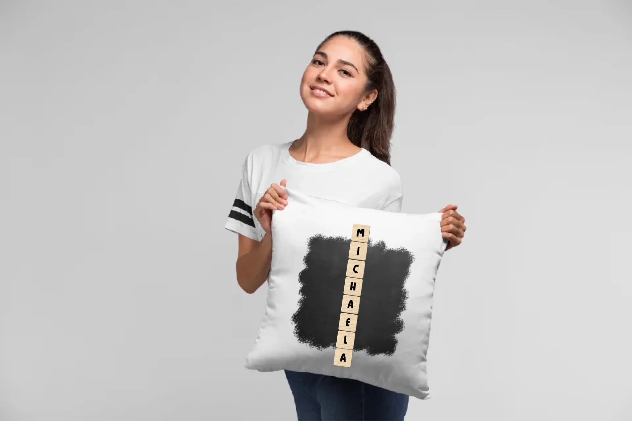 8in1-Kollektion: Scrabble vertikal 1 Zeile • personalisiert • diverse Artikel
