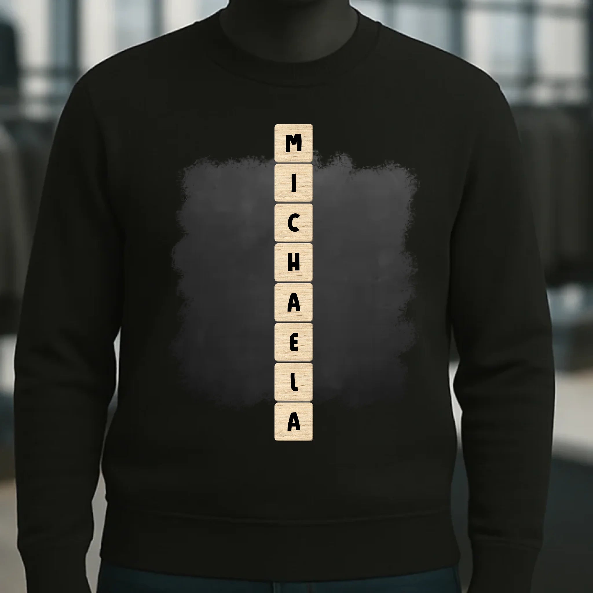 8in1-Kollektion: Scrabble vertikal 1 Zeile • personalisiert • diverse Artikel