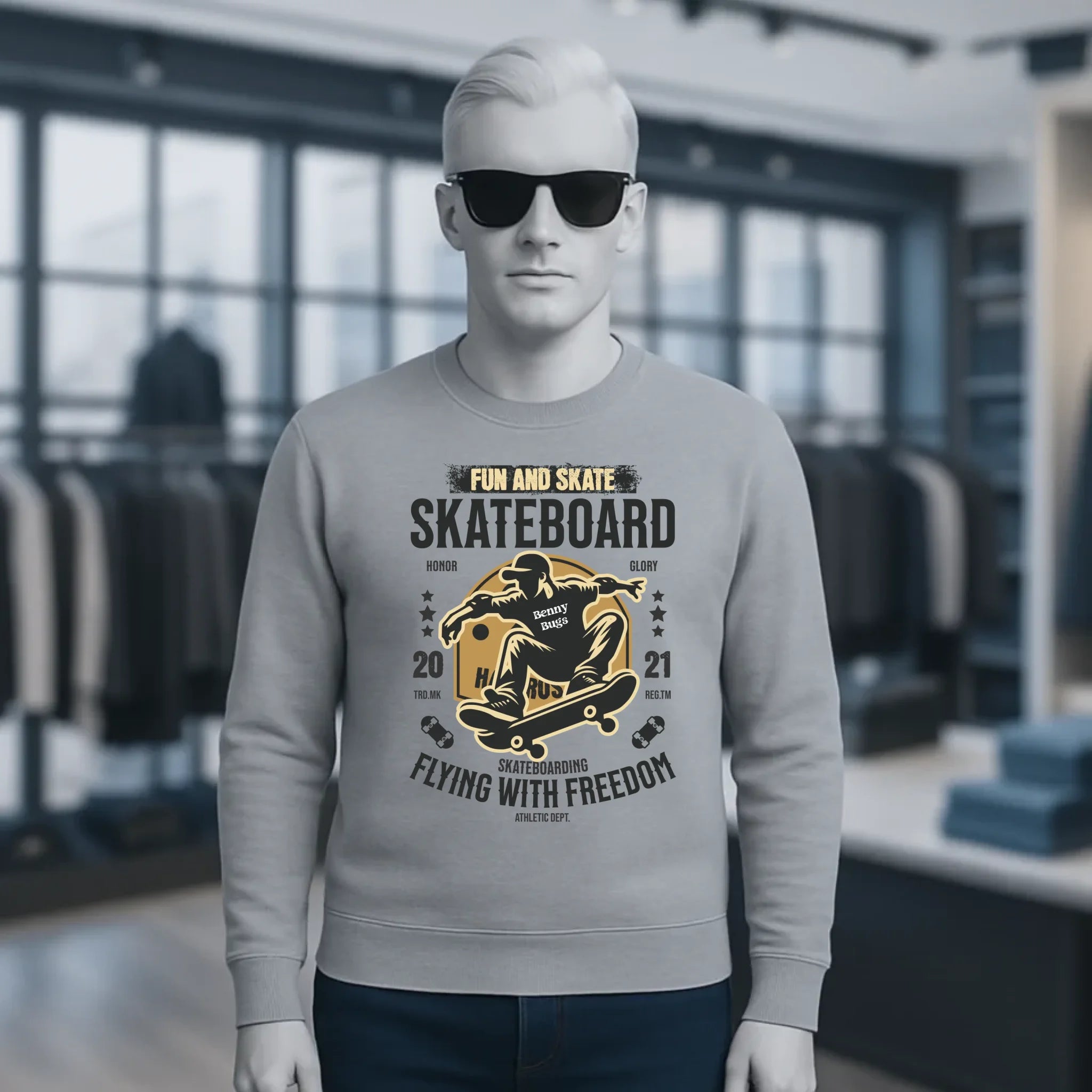 8in1-Kollektion: Skater + Wunschtext • Skateboard • personalisiert • diverse Artikel