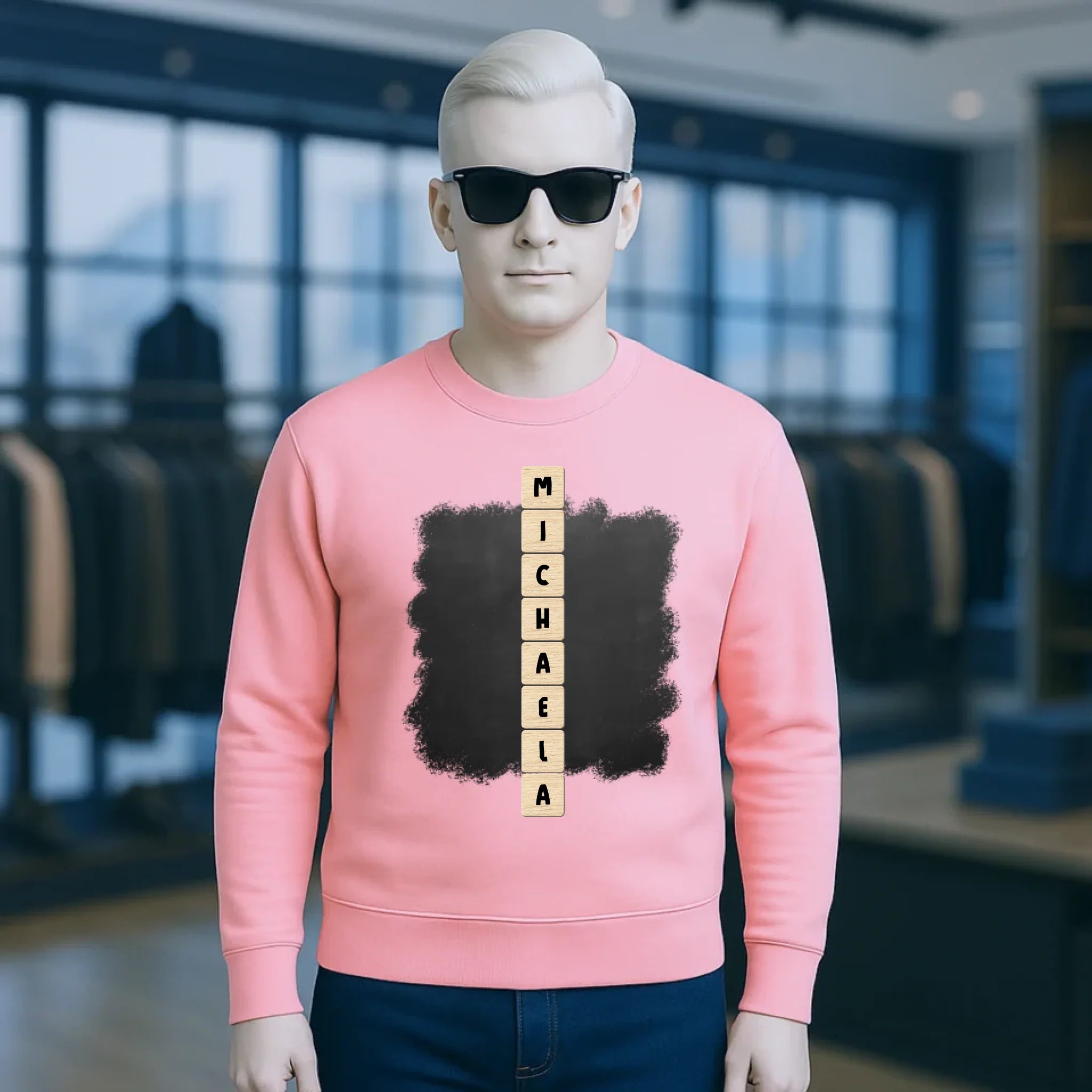 8in1-Kollektion: Scrabble vertikal 1 Zeile • personalisiert • diverse Artikel