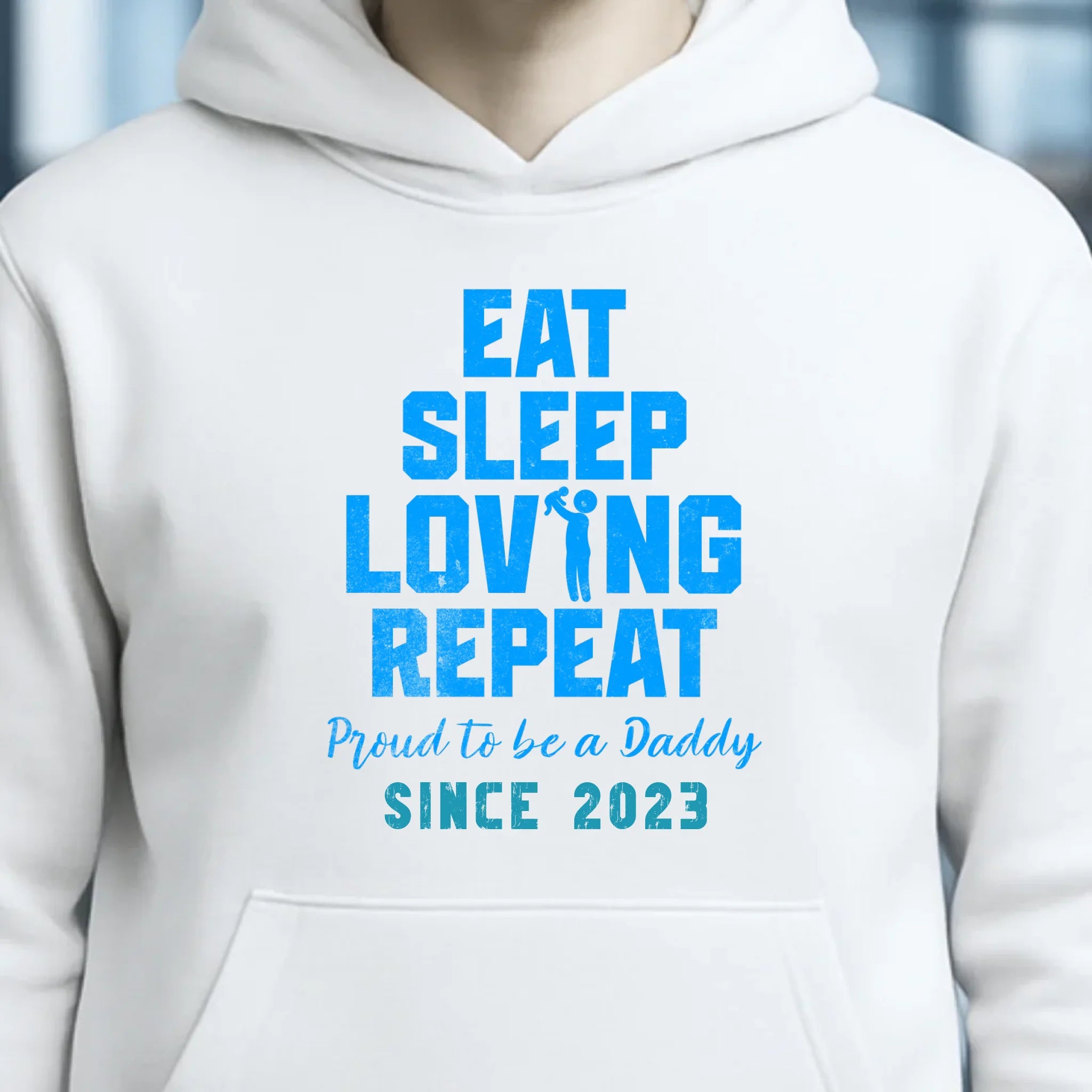 Loving Dad • Farbwahl + Wunschtext • Unisex Premium Hoodie XS-5XL aus Bio-Baumwolle für Damen & Herren • Exklusivdesign • personalisiert