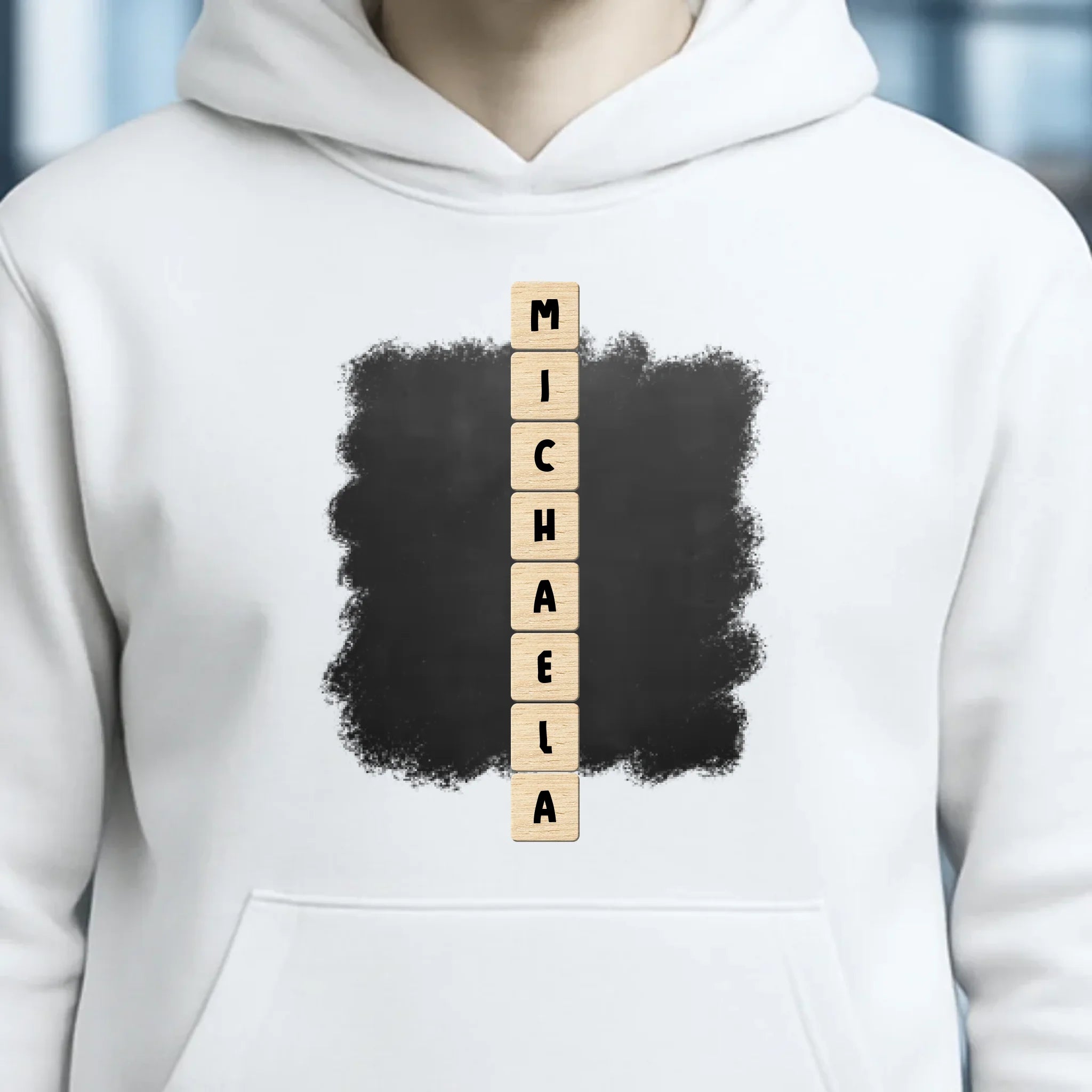 8in1-Kollektion: Scrabble vertikal 1 Zeile • personalisiert • diverse Artikel