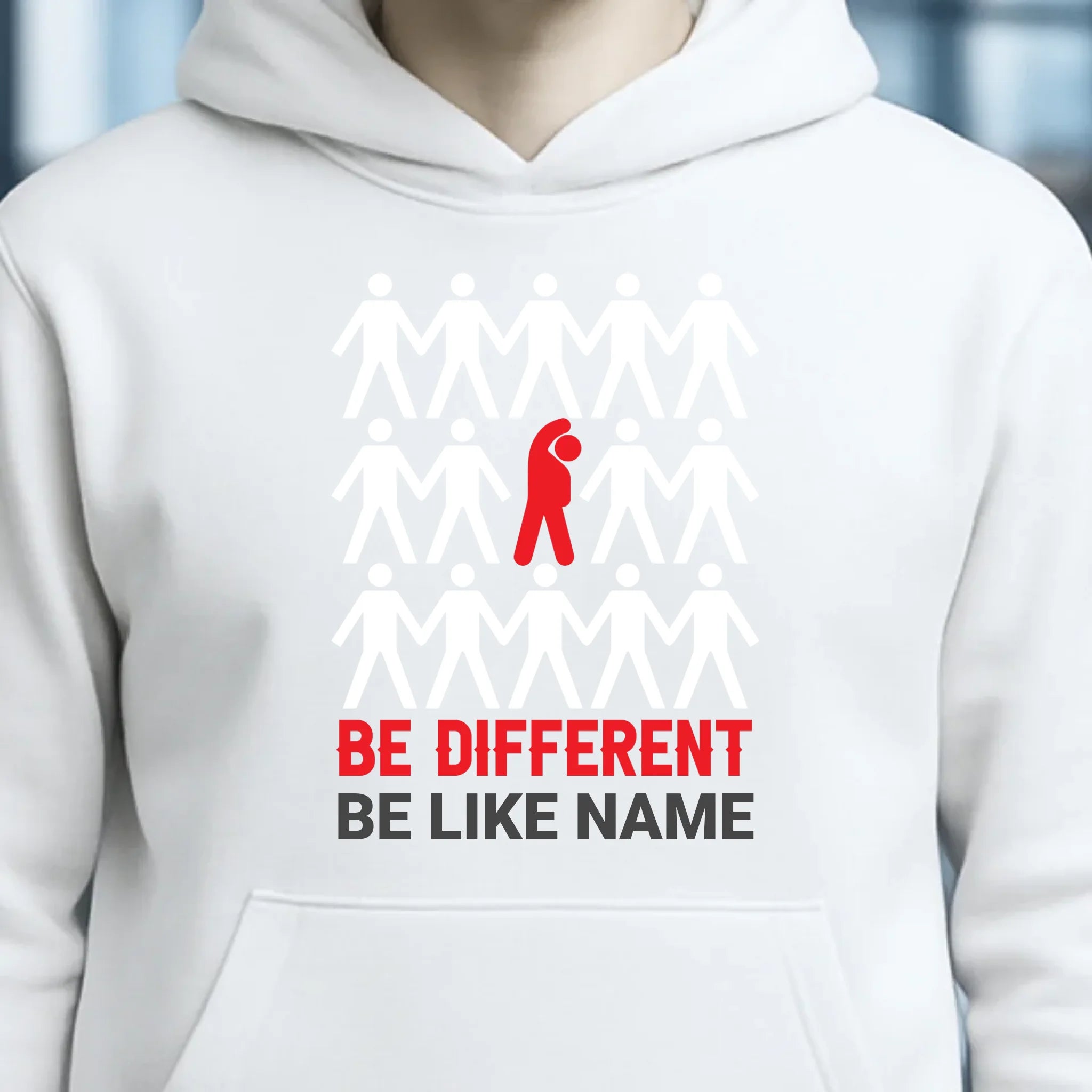 Be different • Unisex Premium Hoodie XS-5XL aus Bio-Baumwolle für Damen & Herren • Exklusivdesign • personalisiert