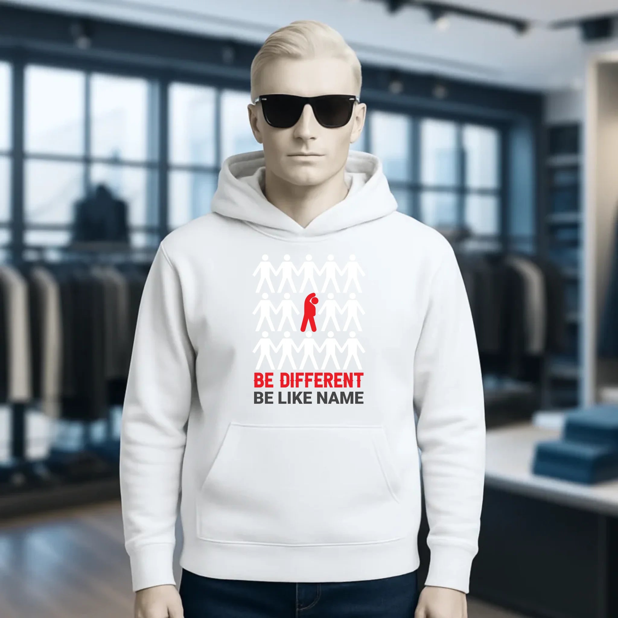 Be different • Unisex Premium Hoodie XS-5XL aus Bio-Baumwolle für Damen & Herren • Exklusivdesign • personalisiert