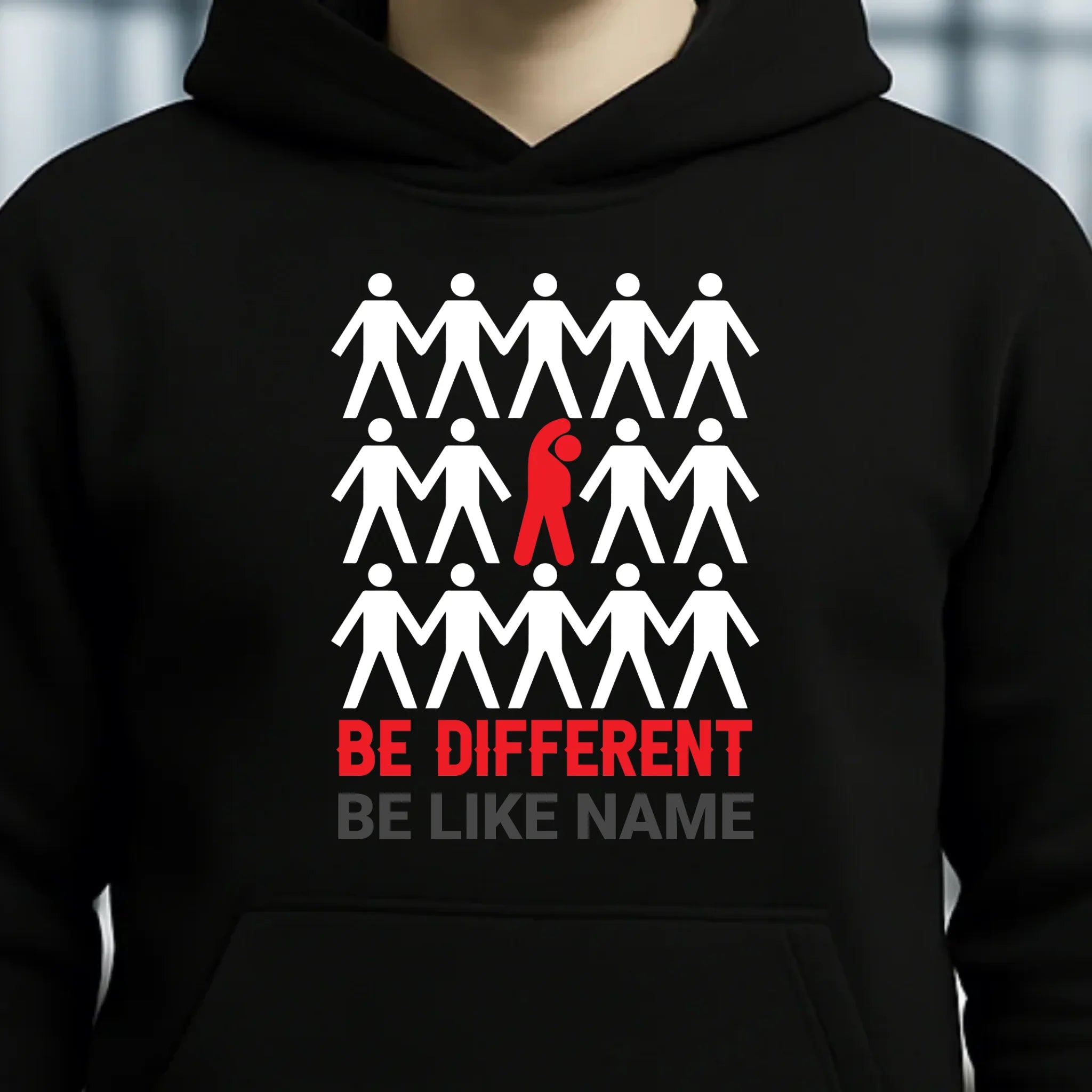 Be different • Unisex Premium Hoodie XS-5XL aus Bio-Baumwolle für Damen & Herren • Exklusivdesign • personalisiert