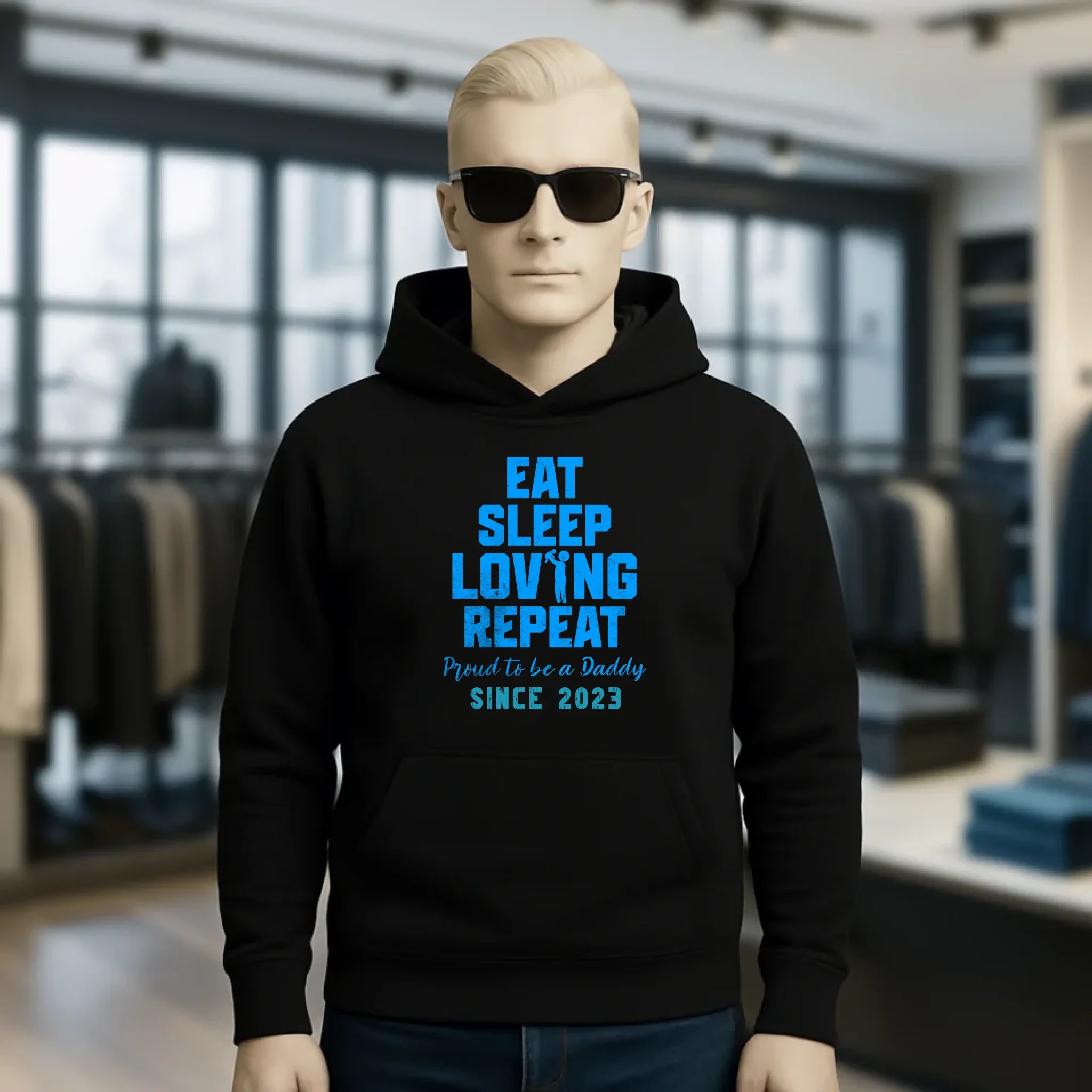 Loving Dad • Farbwahl + Wunschtext • Unisex Premium Hoodie XS-5XL aus Bio-Baumwolle für Damen & Herren • Exklusivdesign • personalisiert