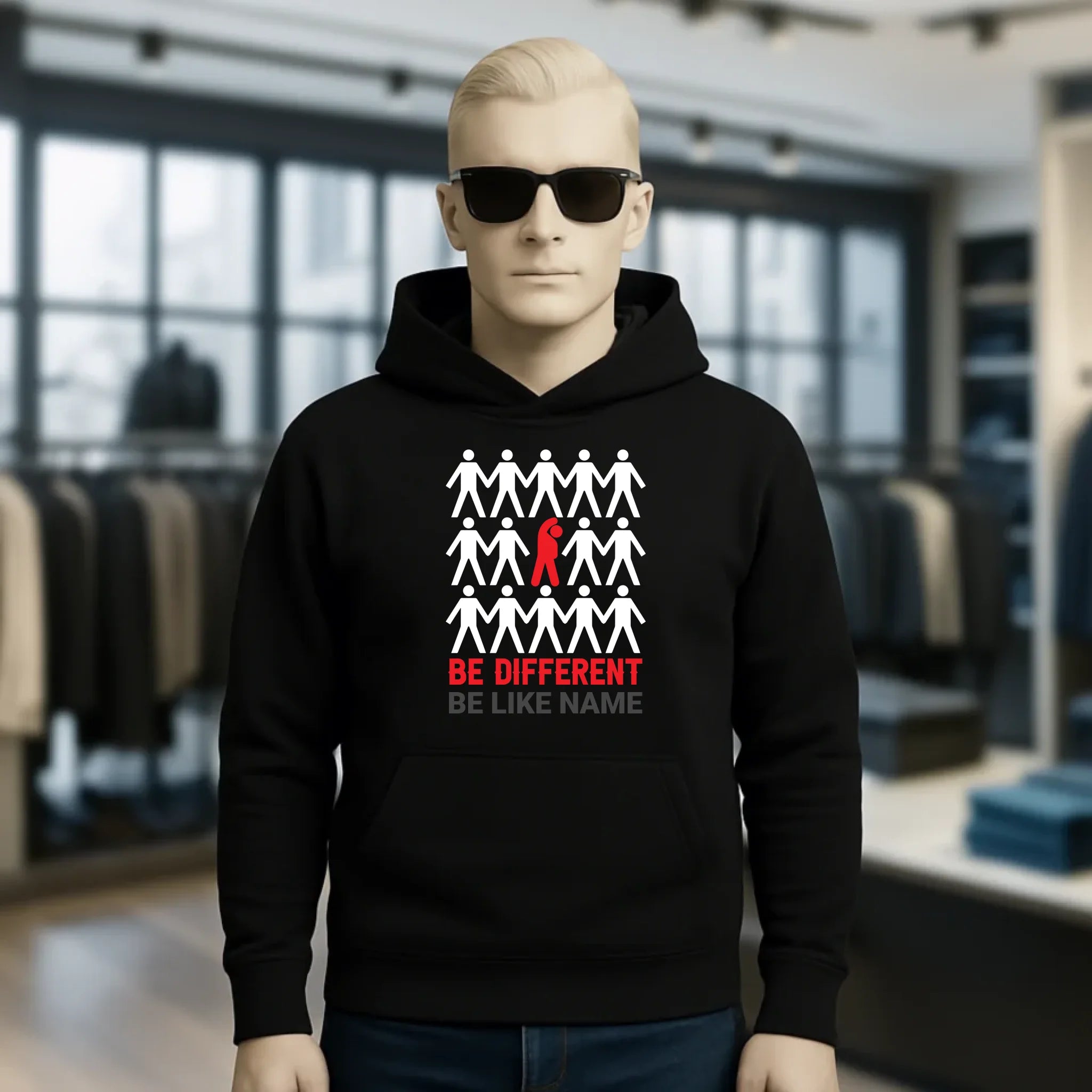 Be different • Unisex Premium Hoodie XS-5XL aus Bio-Baumwolle für Damen & Herren • Exklusivdesign • personalisiert