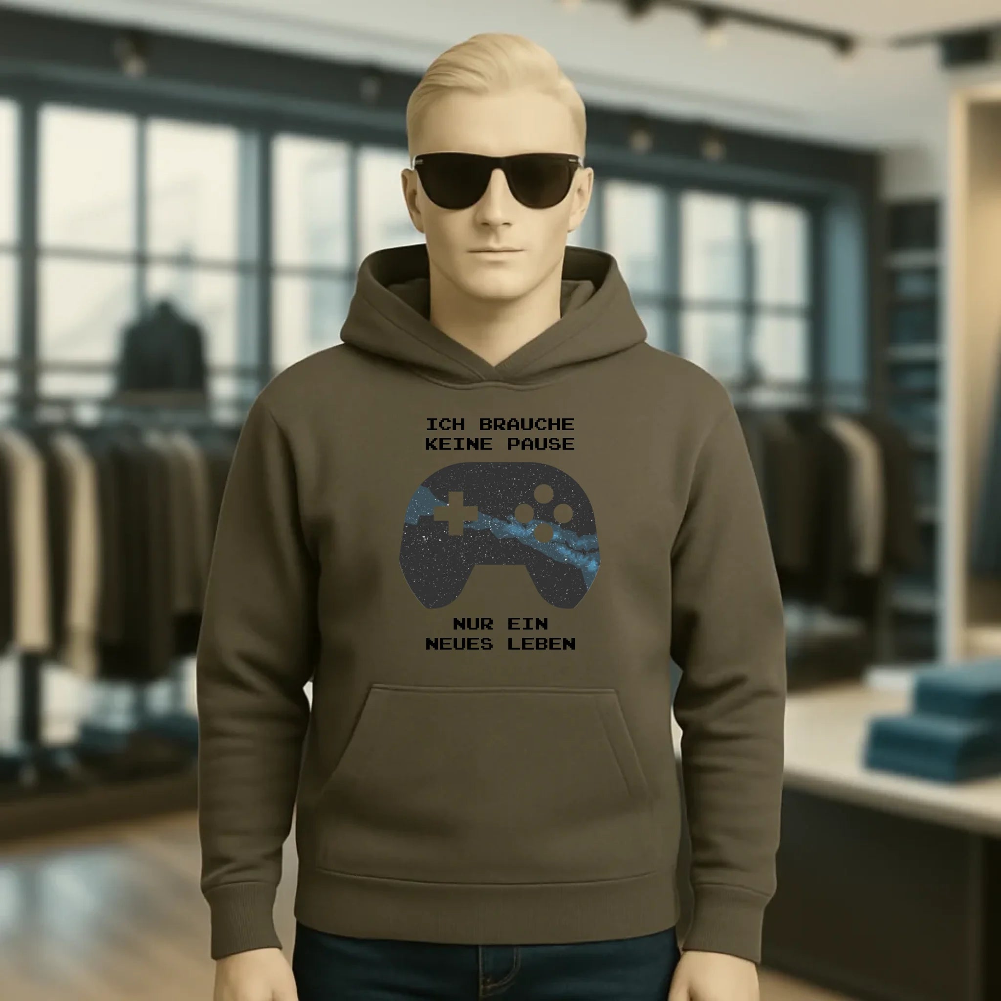 Echte Sternkarte als Controller + Text • Unisex Premium Hoodie XS-5XL aus Bio-Baumwolle für Damen & Herren • Exklusivdesign • personalisiert